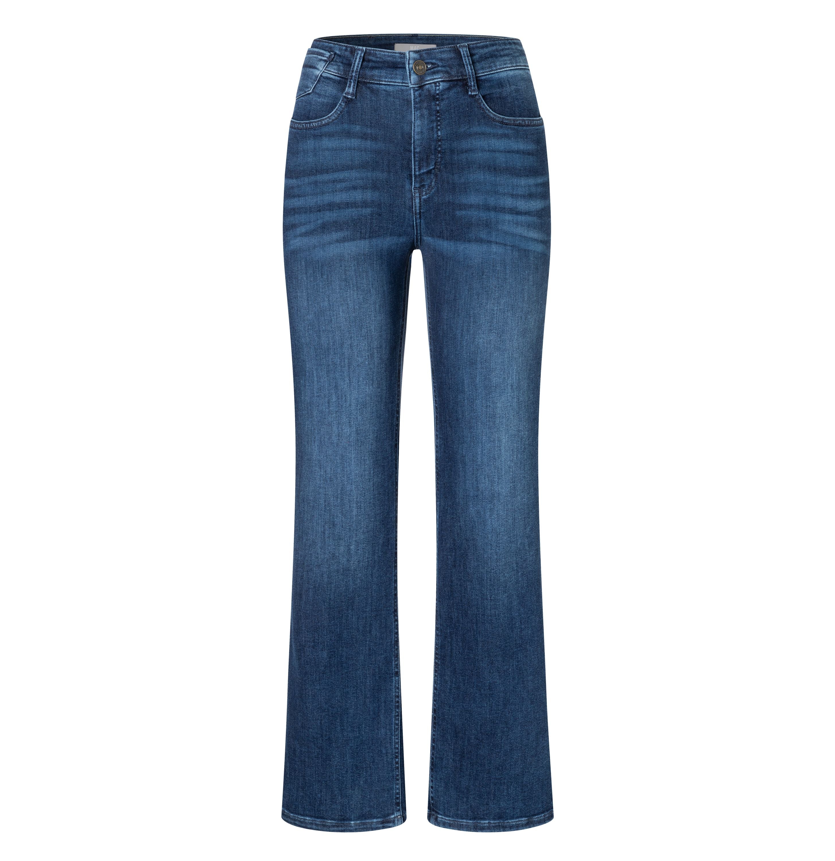 MAC JEANS - LAURA, Authentic Stretch Denim - Flared Fit - 5225-90-0387L-D638 - blau