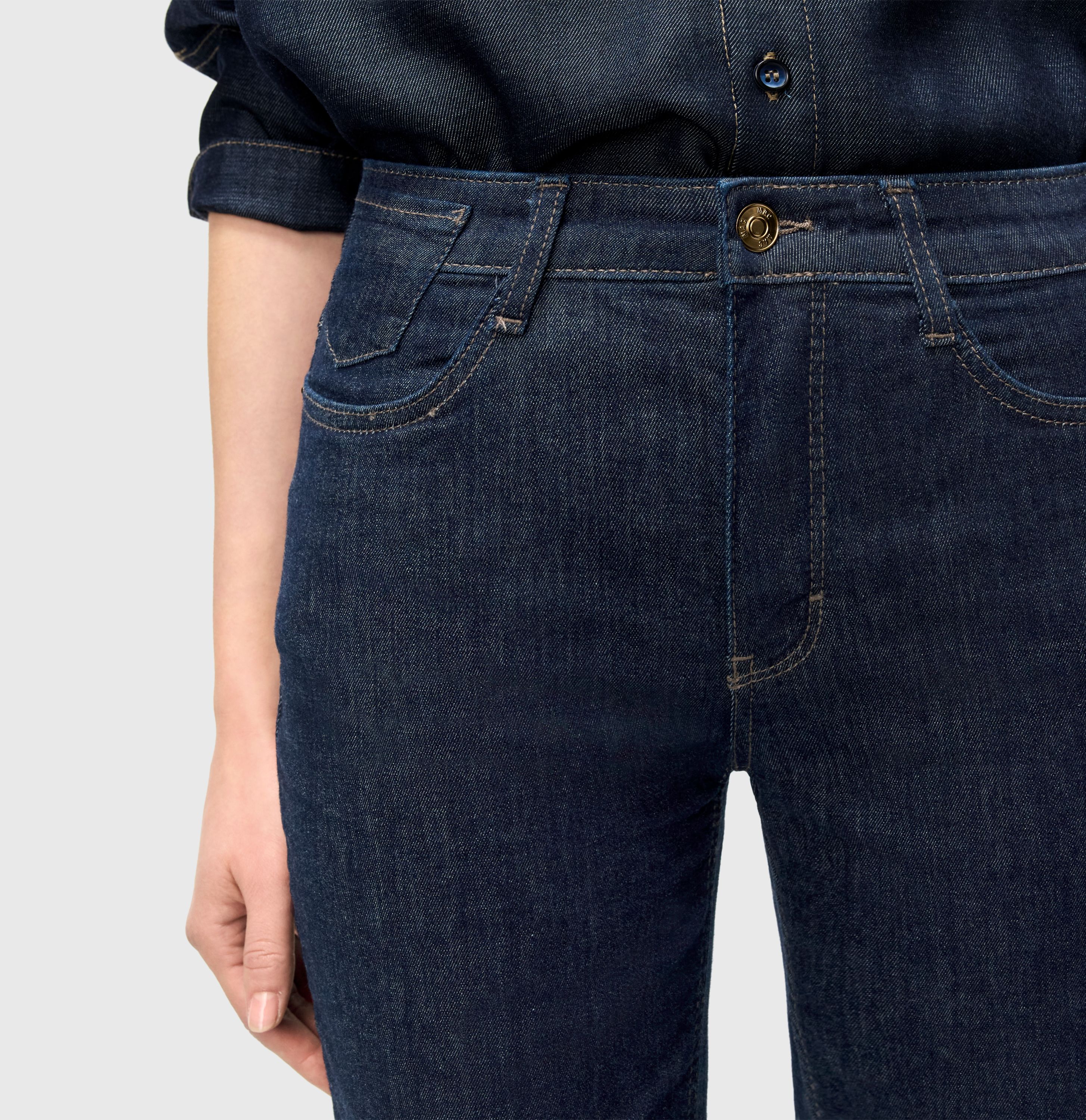 MAC JEANS - LAURA, Authentic Stretch Denim - Flared Fit - 5225-90-0387L-D683 - blau