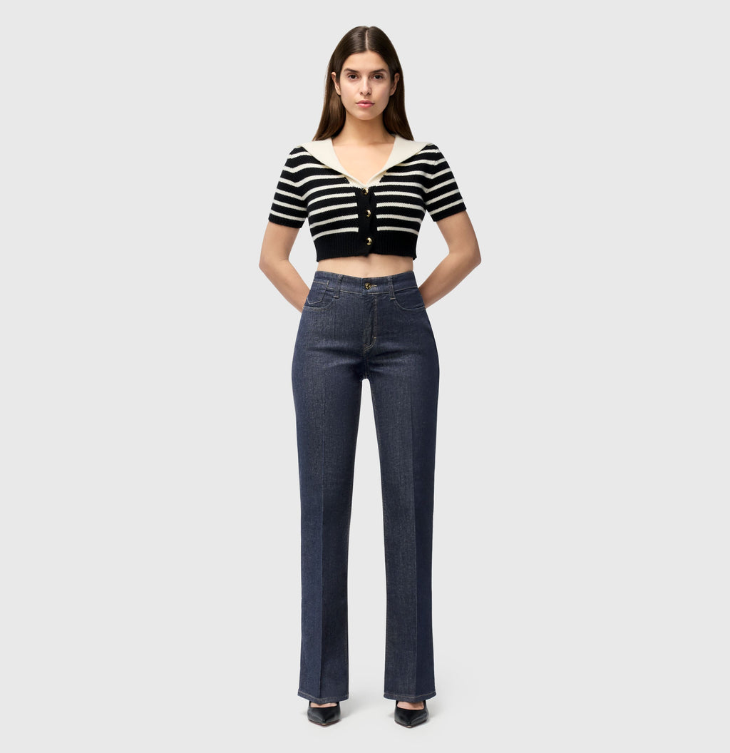 MAC JEANS - LAURA, Authentic Stretch Denim - Flared Fit - 5225-90-0387L-D683 - blau
