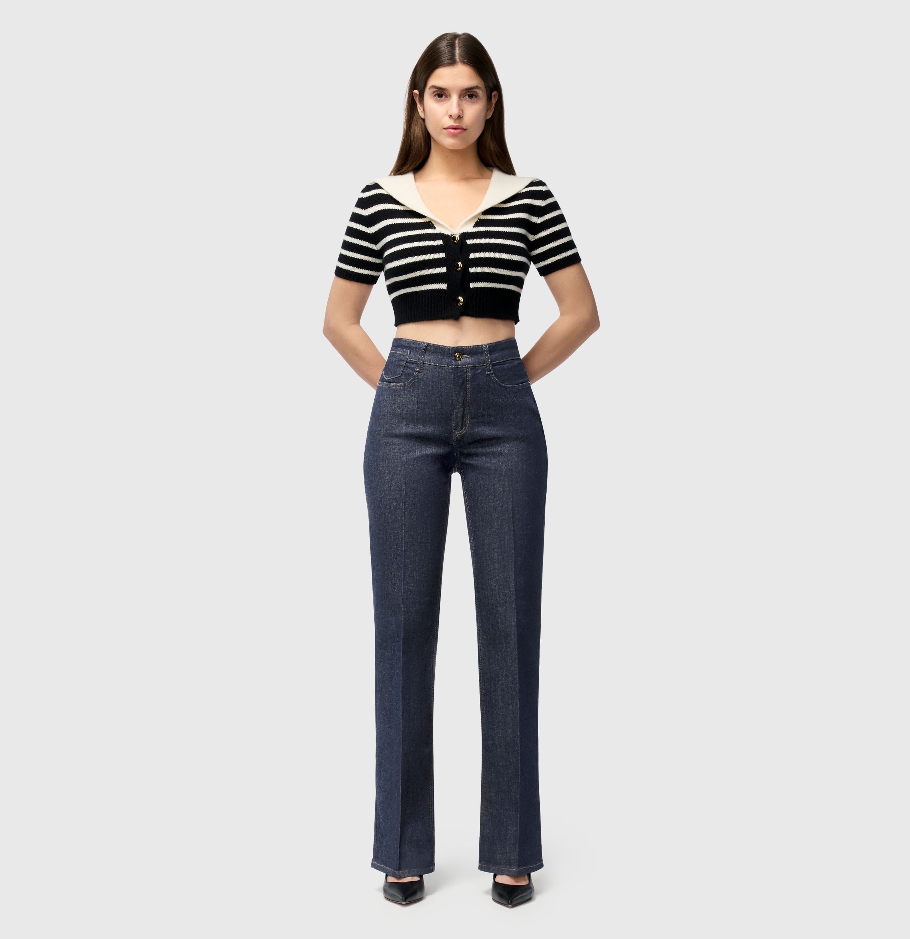MAC JEANS - LAURA, Authentic Stretch Denim - Flared Fit - 5225-90-0387L-D683 - blau