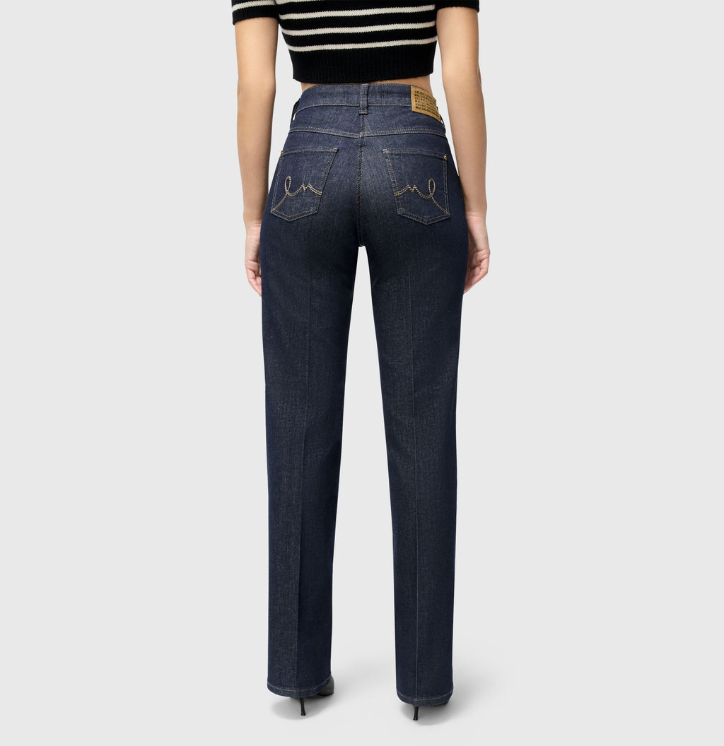 MAC JEANS - LAURA, Authentic Stretch Denim - Flared Fit - 5225-90-0387L-D683 - blau