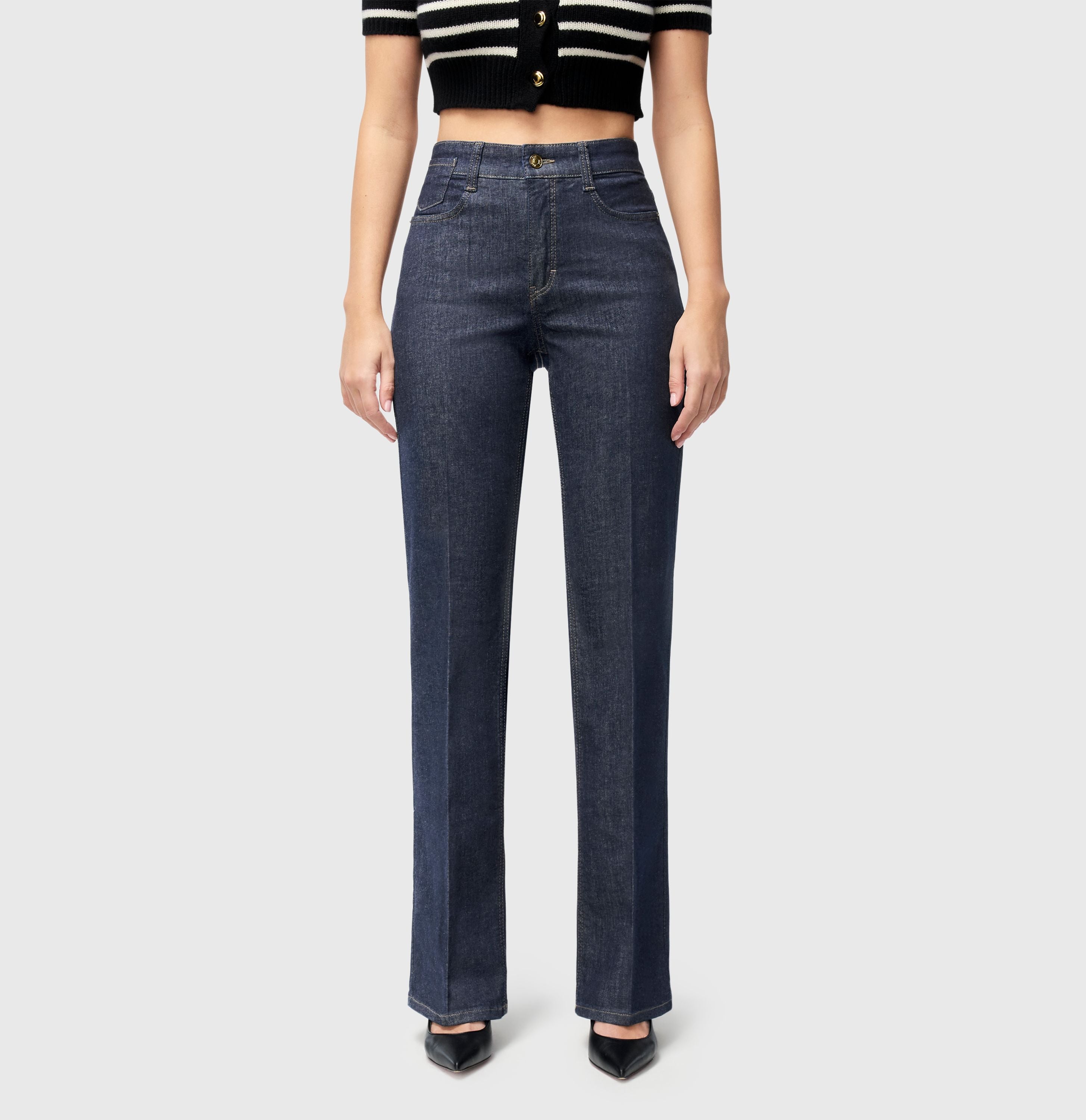 MAC JEANS - LAURA, Authentic Stretch Denim - Flared Fit - 5225-90-0387L-D683 - blau