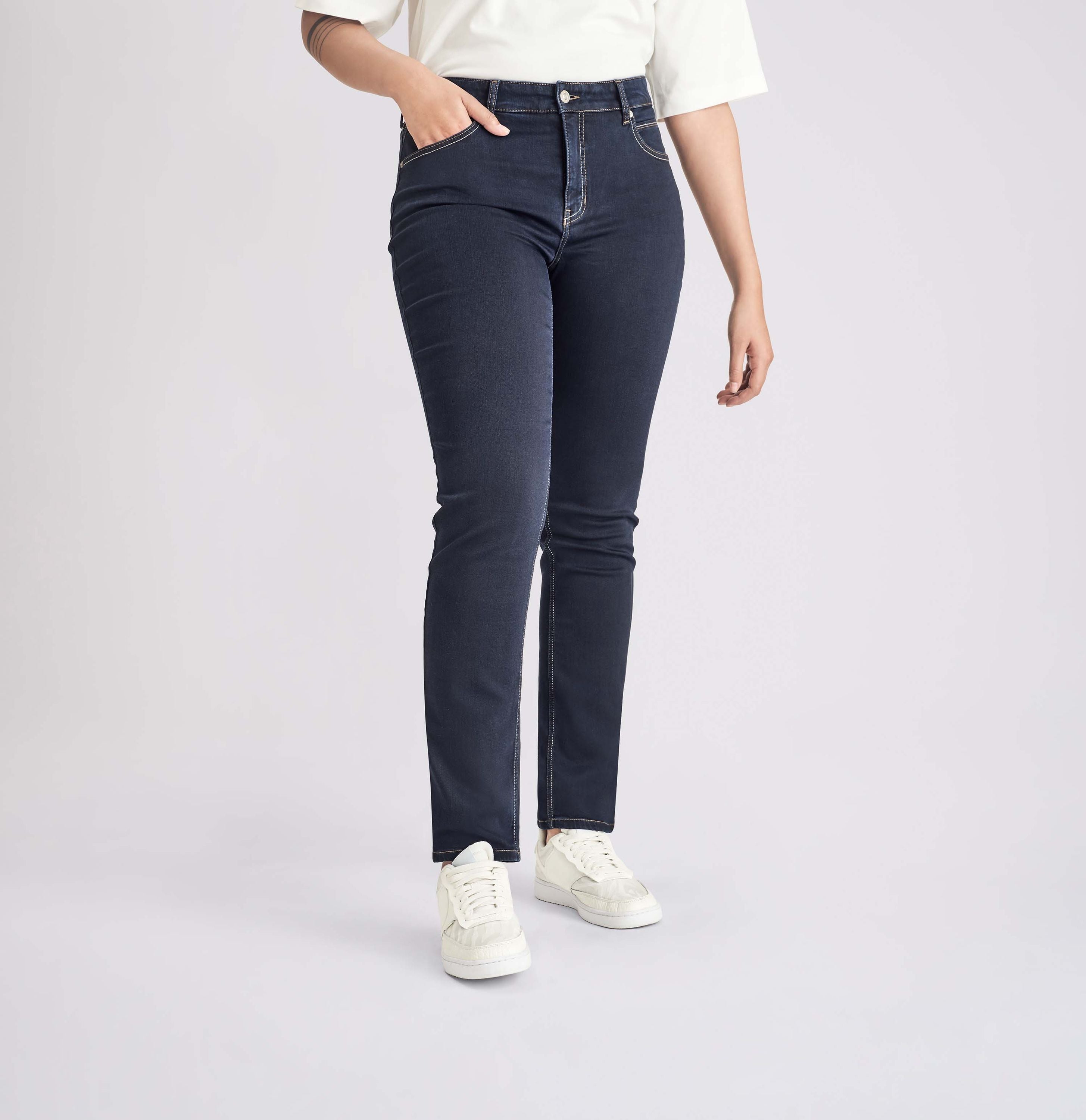 MAC JEANS - MELANIE, PERFECT Fit Forever Denim - Straight Fit - 5040-87-0380L-D801 - blau