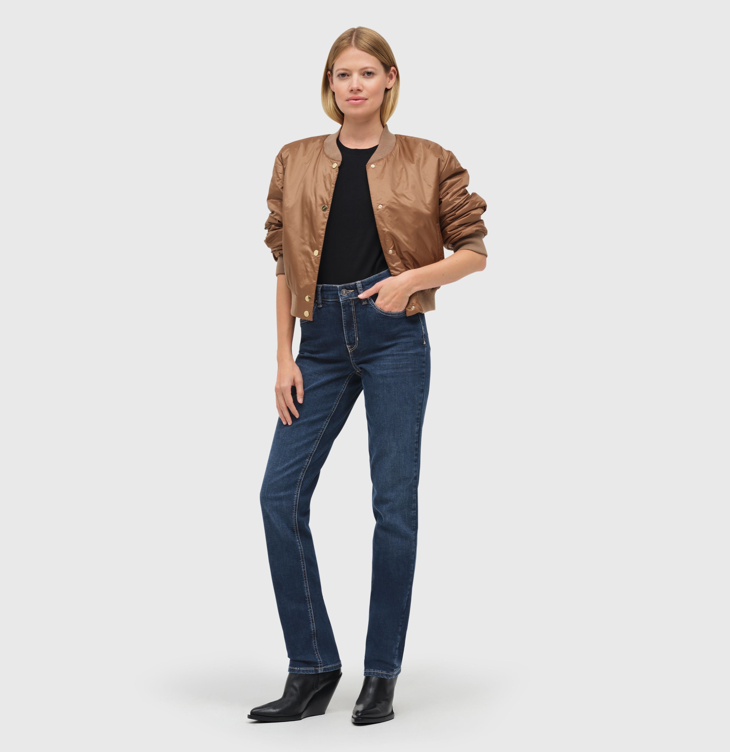 MAC JEANS - MELANIE, PERFECT Fit Forever Denim - Straight Fit - 5040-87-0380L-D845 - blau
