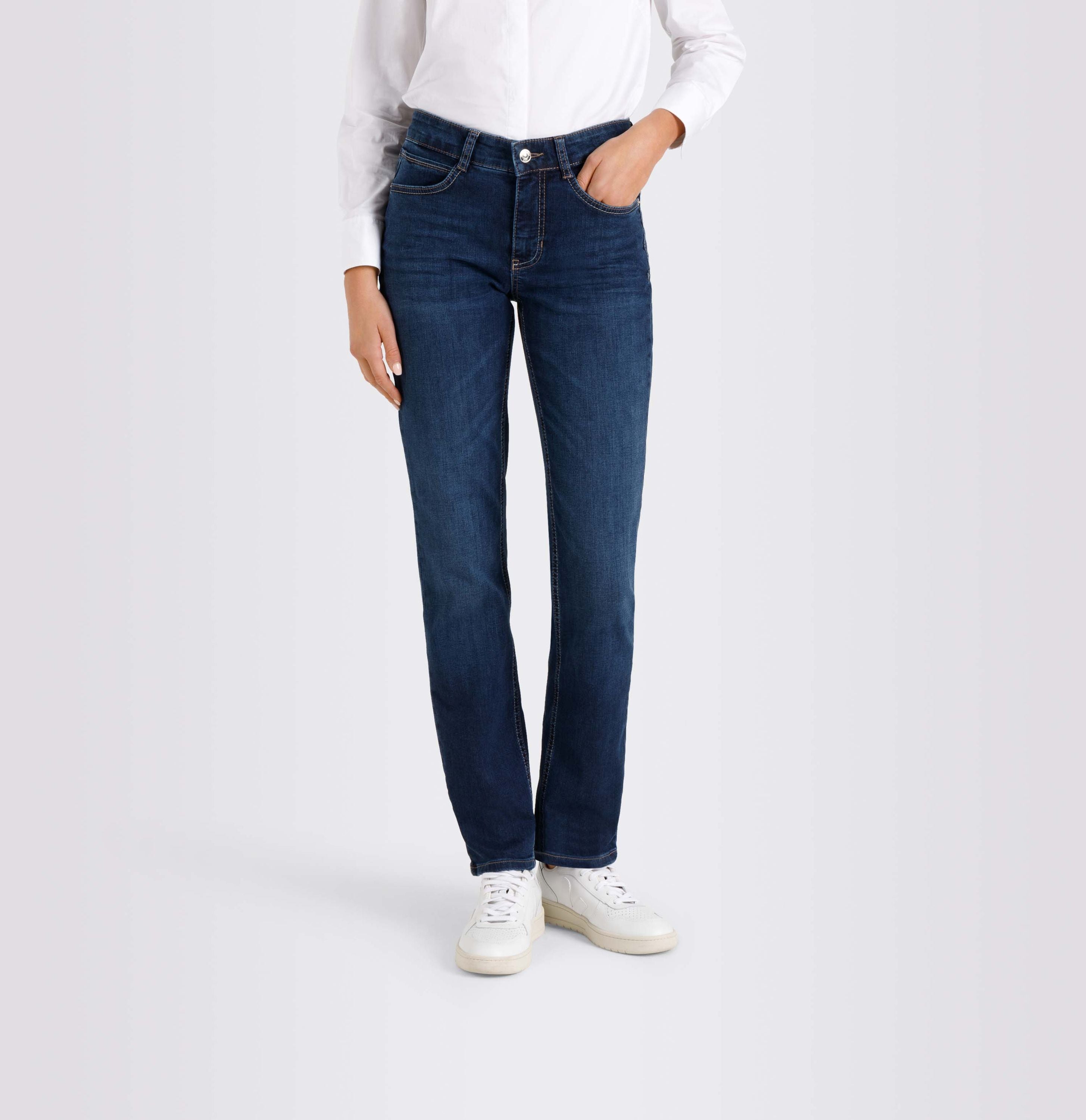 MAC JEANS - ANGELA, PERFECT Fit Forever Denim - Straight Fit - 5240-87-0380L-D845 - blau