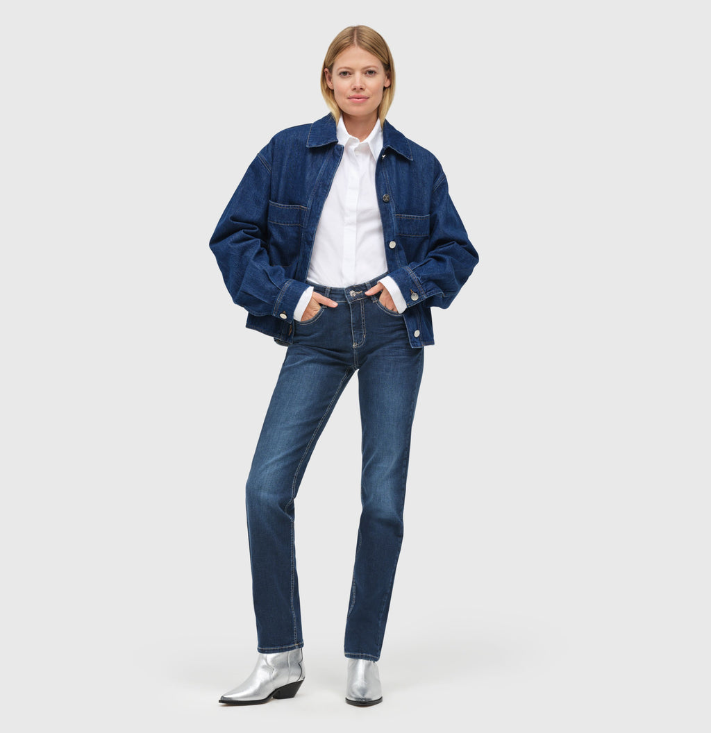 MAC JEANS - ANGELA, PERFECT Fit Forever Denim - Straight Fit - 5240-87-0380L-D845 - blau