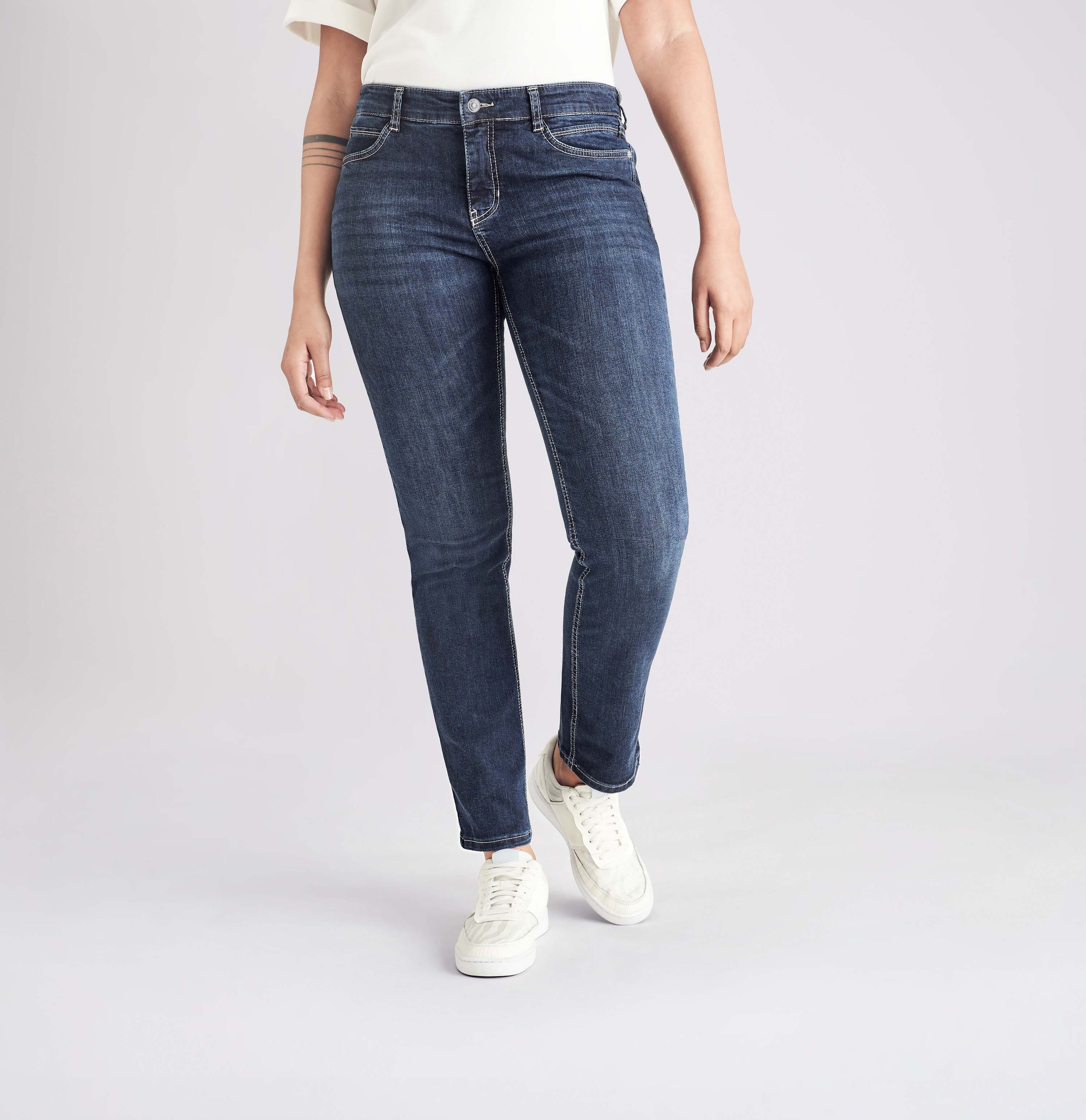 MAC JEANS - ANGELA, PERFECT Fit Forever Denim - Straight Fit - 5240-87-0380L-D845 - blau