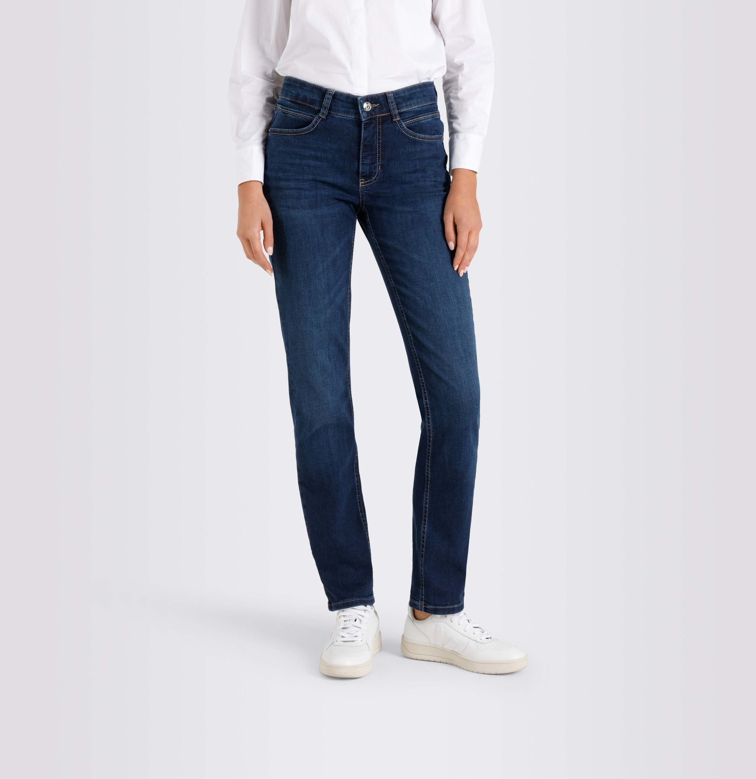MAC JEANS - ANGELA, PERFECT Fit Forever Denim - Straight Fit - 5240-87-0380L-D845 - blau