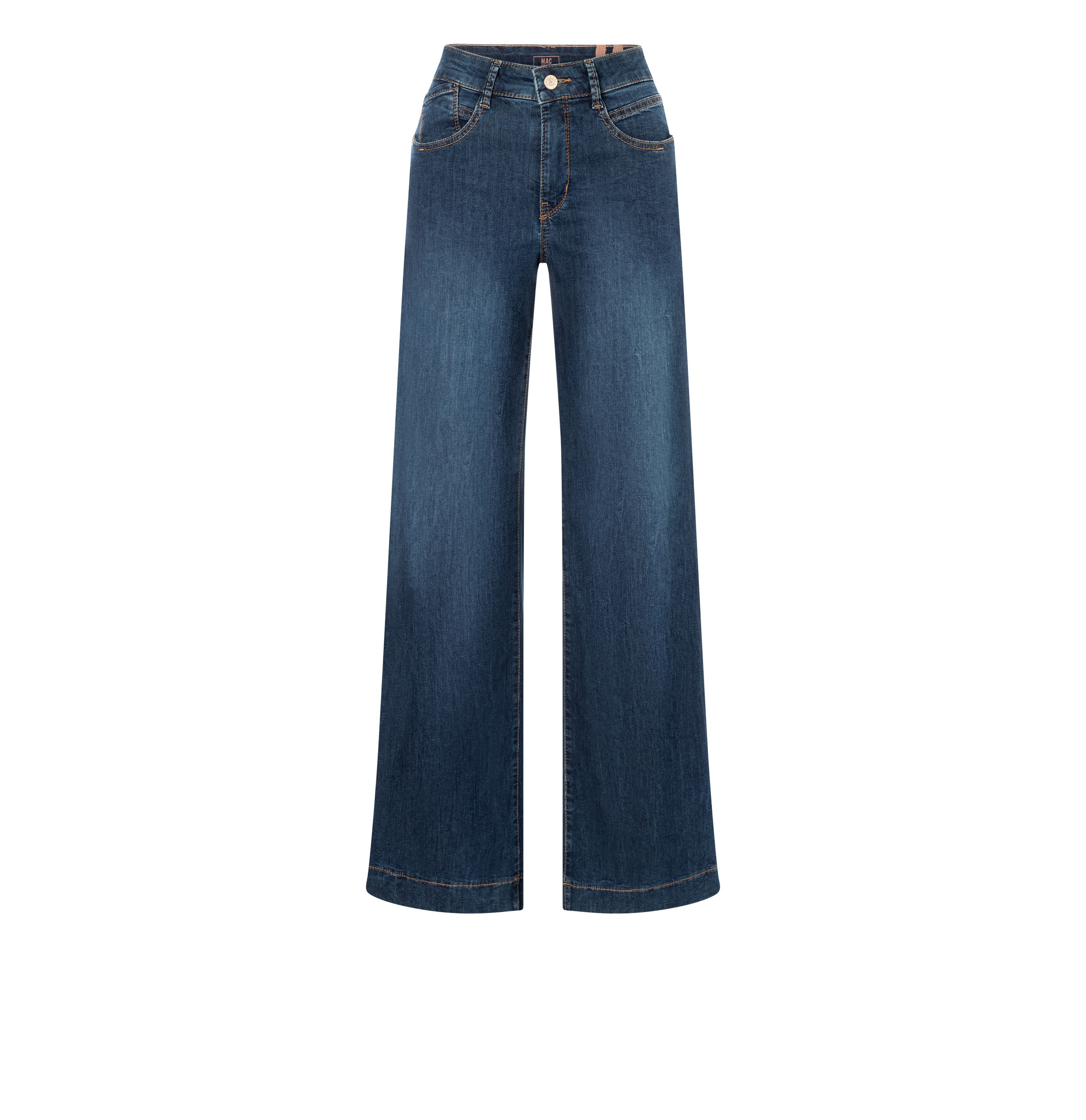 MAC JEANS - RICH PALAZZO, Light weight denim - Wide Fit - 5233-90-0391L-D866 - blau