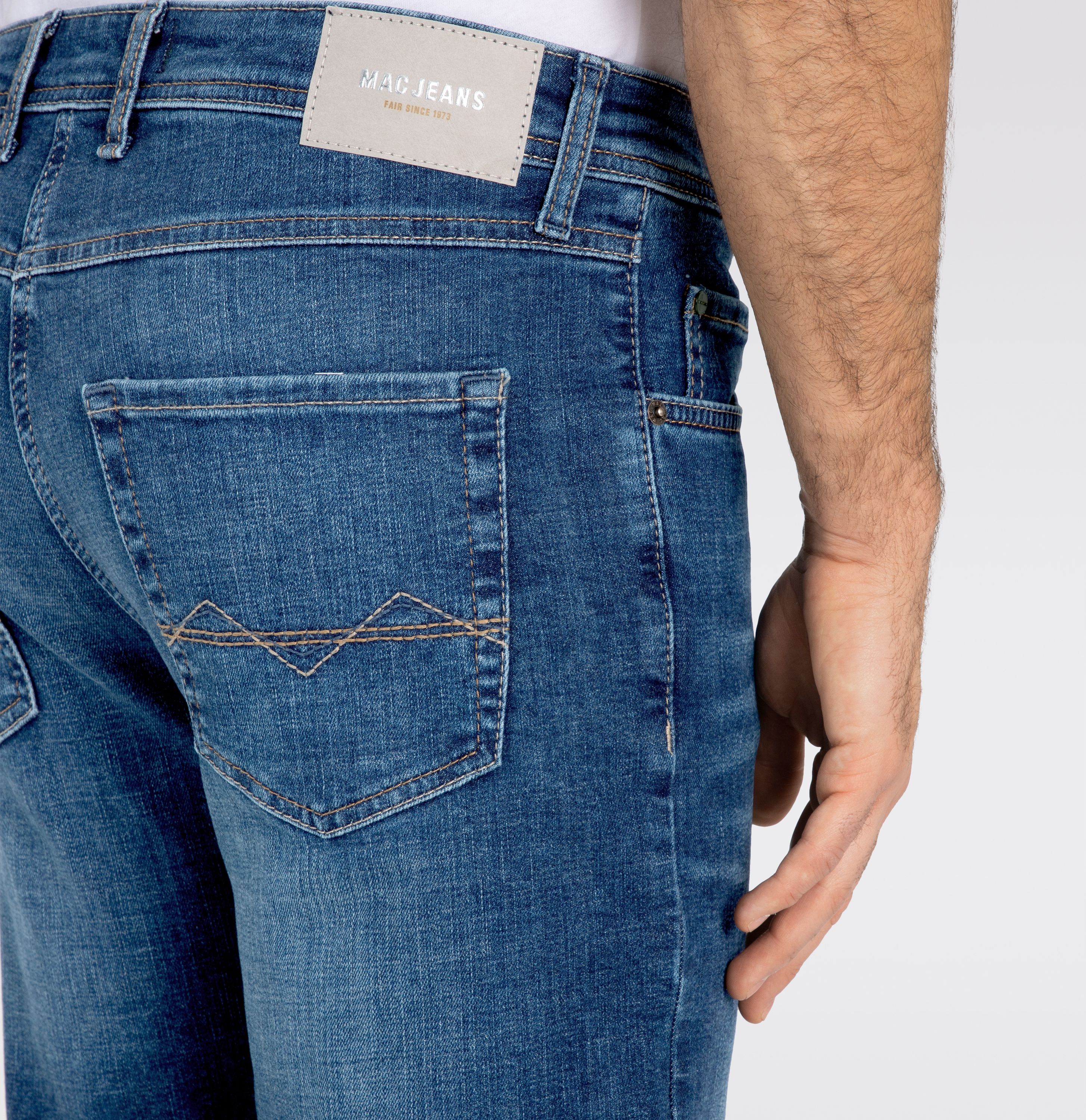MAC JEANS - Arne, Recycled Denim - Modern Fit - 0501-00-0970L-H690 - blau