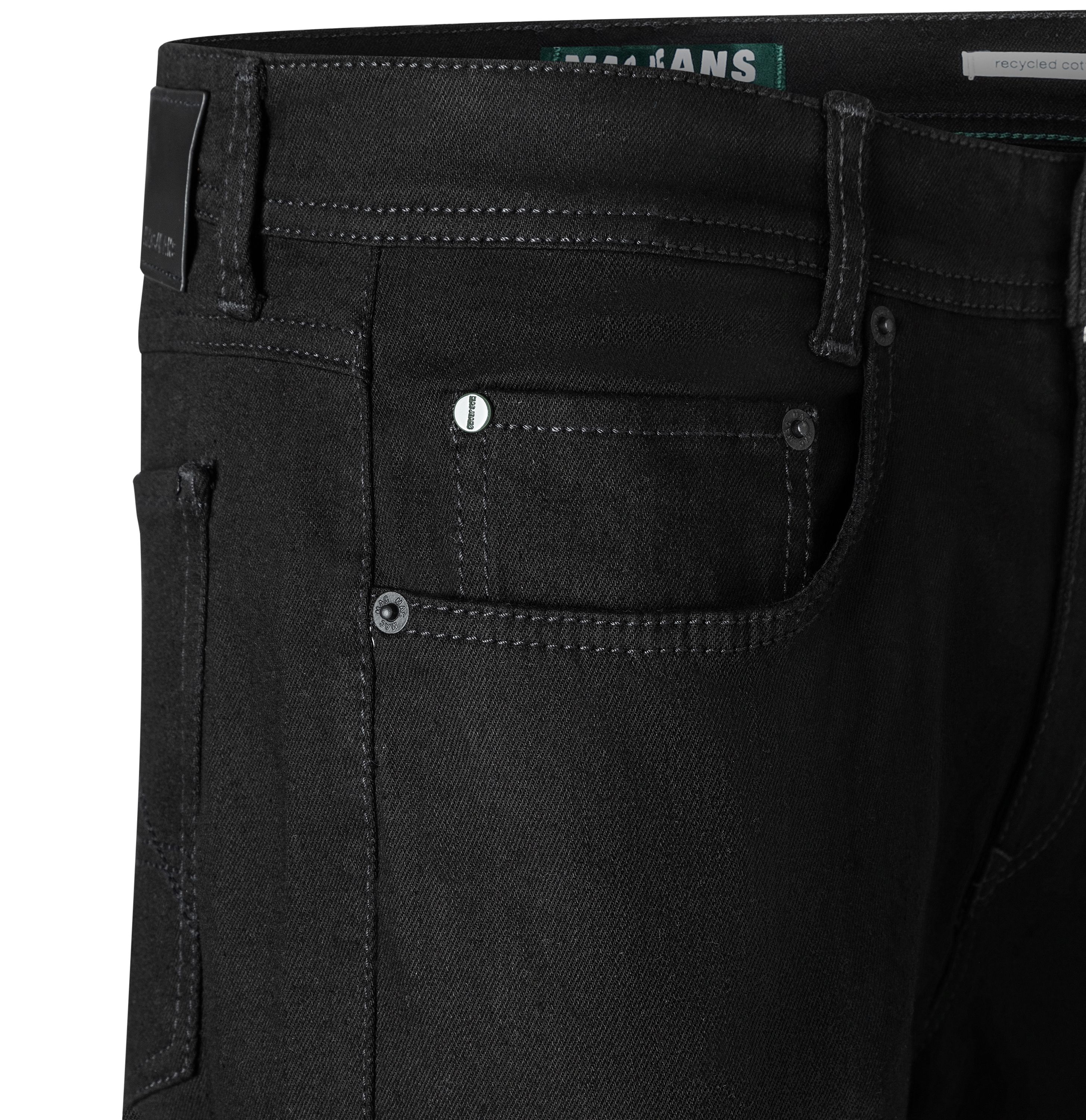 MAC JEANS - Arne, Black Stretch Denim - Modern Fit - 0501-00-0971L-H900 - schwarz