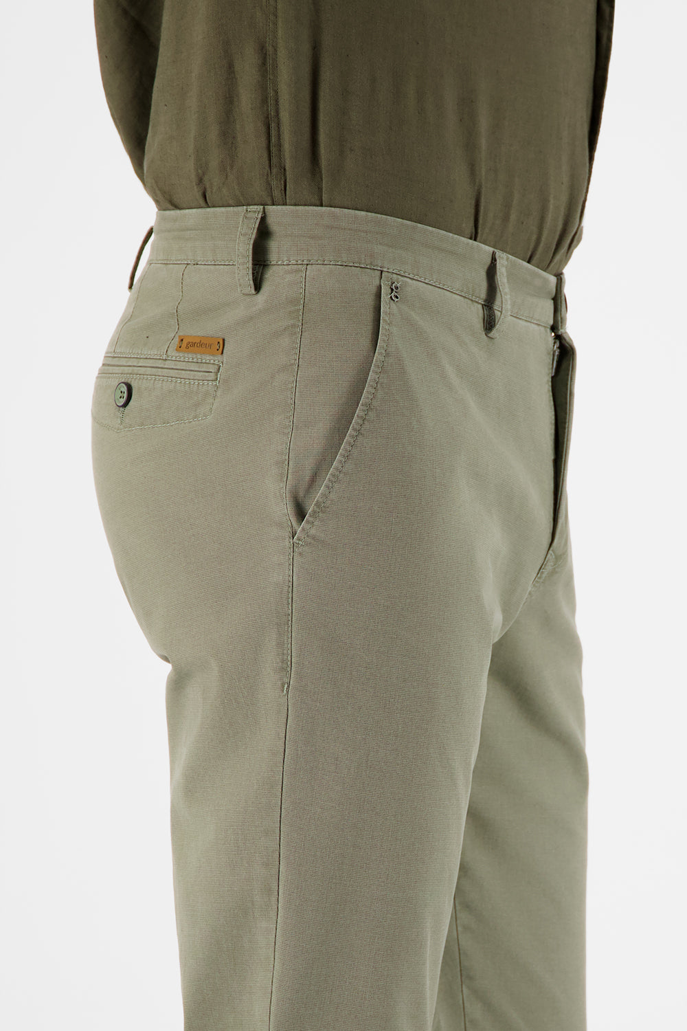 Gardeur Men Herren Hose BENITO-7 - Modern Fit - BENITO-7-414541-1074 - khaki - Grün