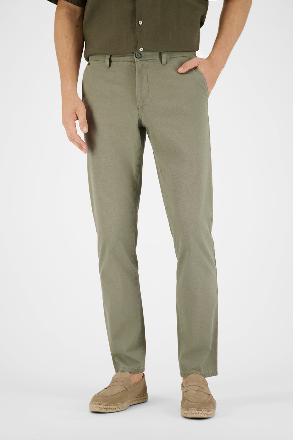 Gardeur Men Herren Hose BENITO-7 - Modern Fit - BENITO-7-414541-1074 - khaki - Grün