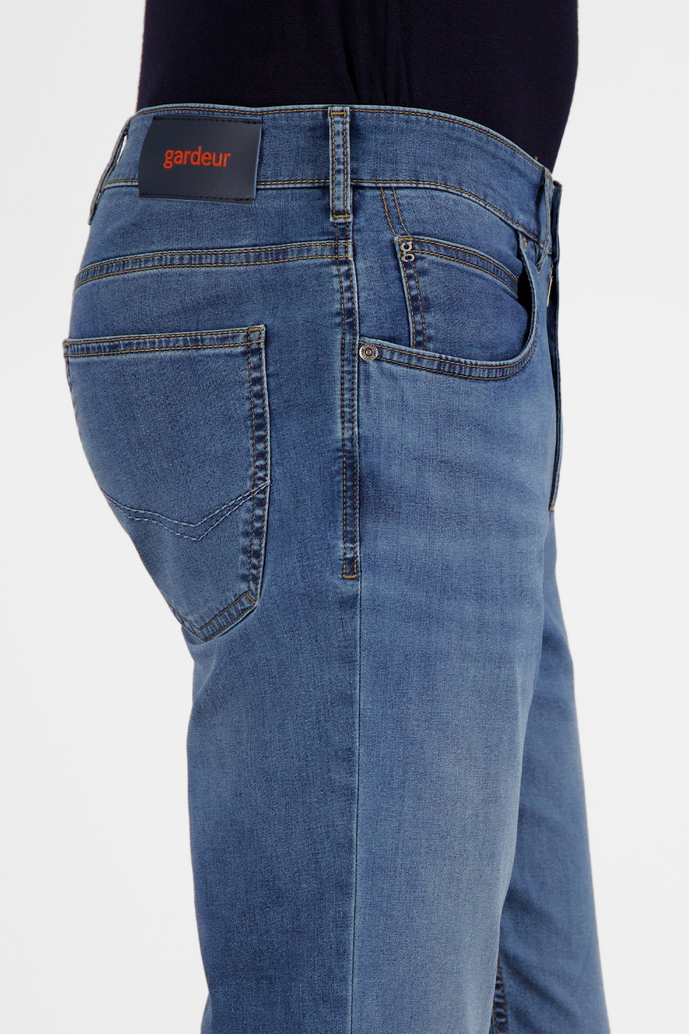 Gardeur Men Herren Hose BRADLEY-1 - Modern Fit - BRADLEY-1-470771-7166 - light stone used - Blau