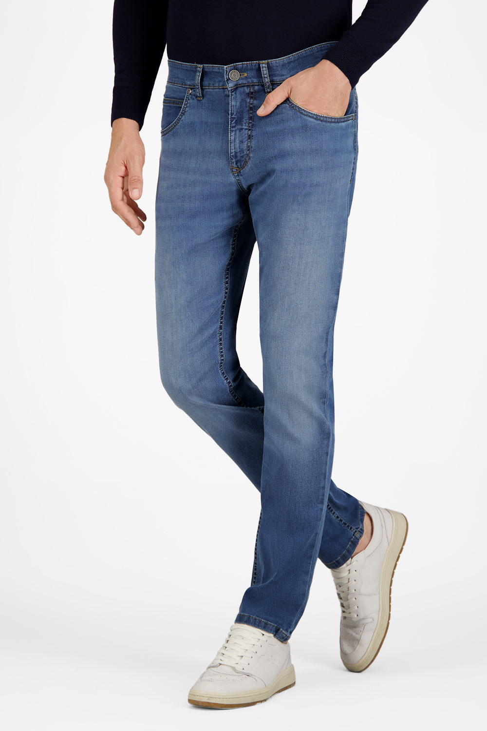 Gardeur Men Herren Hose BRADLEY-1 - Modern Fit - BRADLEY-1-470771-7166 - light stone used - Blau