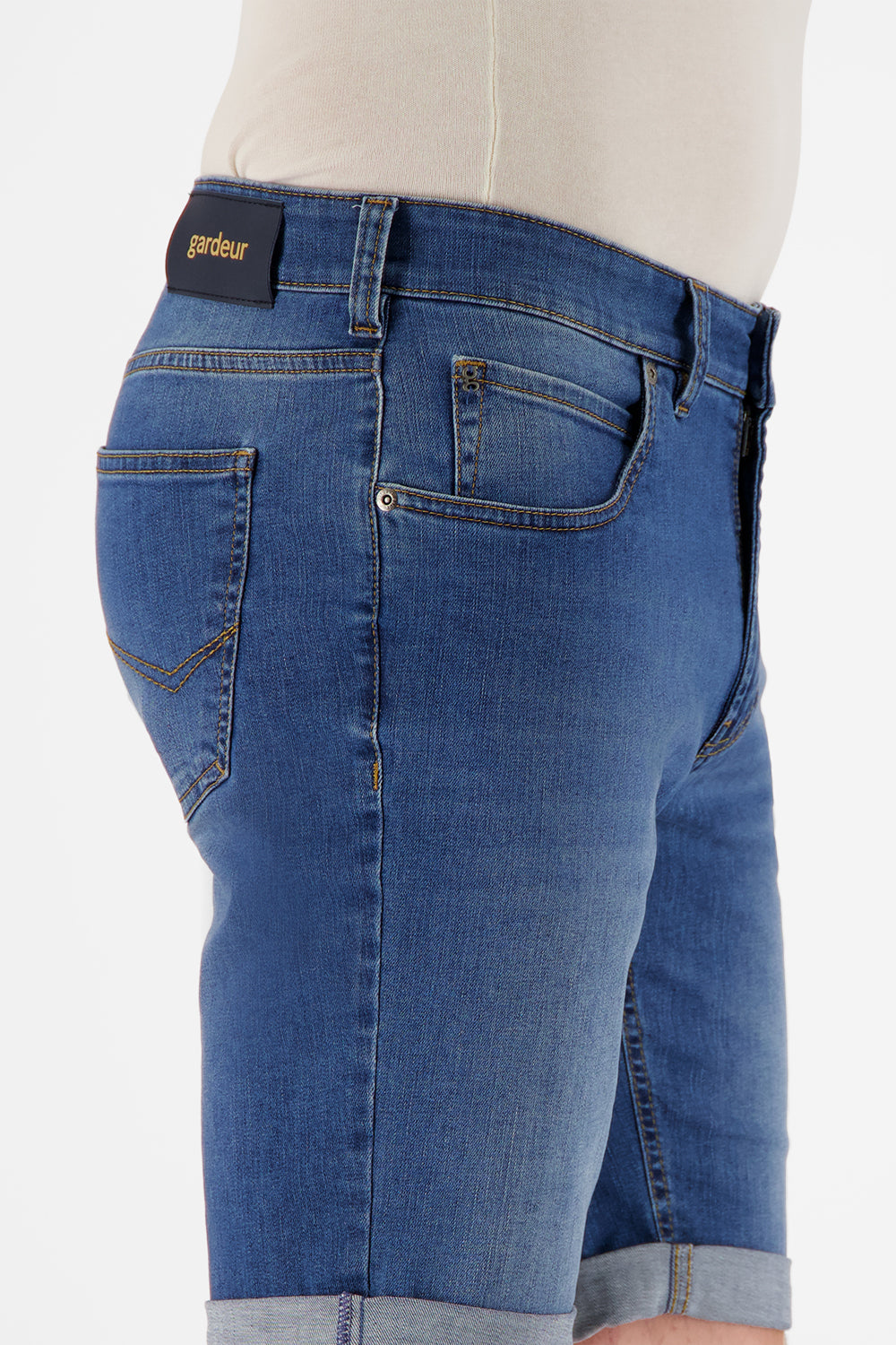 Gardeur Men Herren Hose JOHN-3 - Modern Fit - JOHN-3-471201-7167 - stone used - Blau