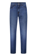 Gardeur Men Herren Hose LUCA - Loose Fit - LUCA-471901-7167 - stone used - Blau
