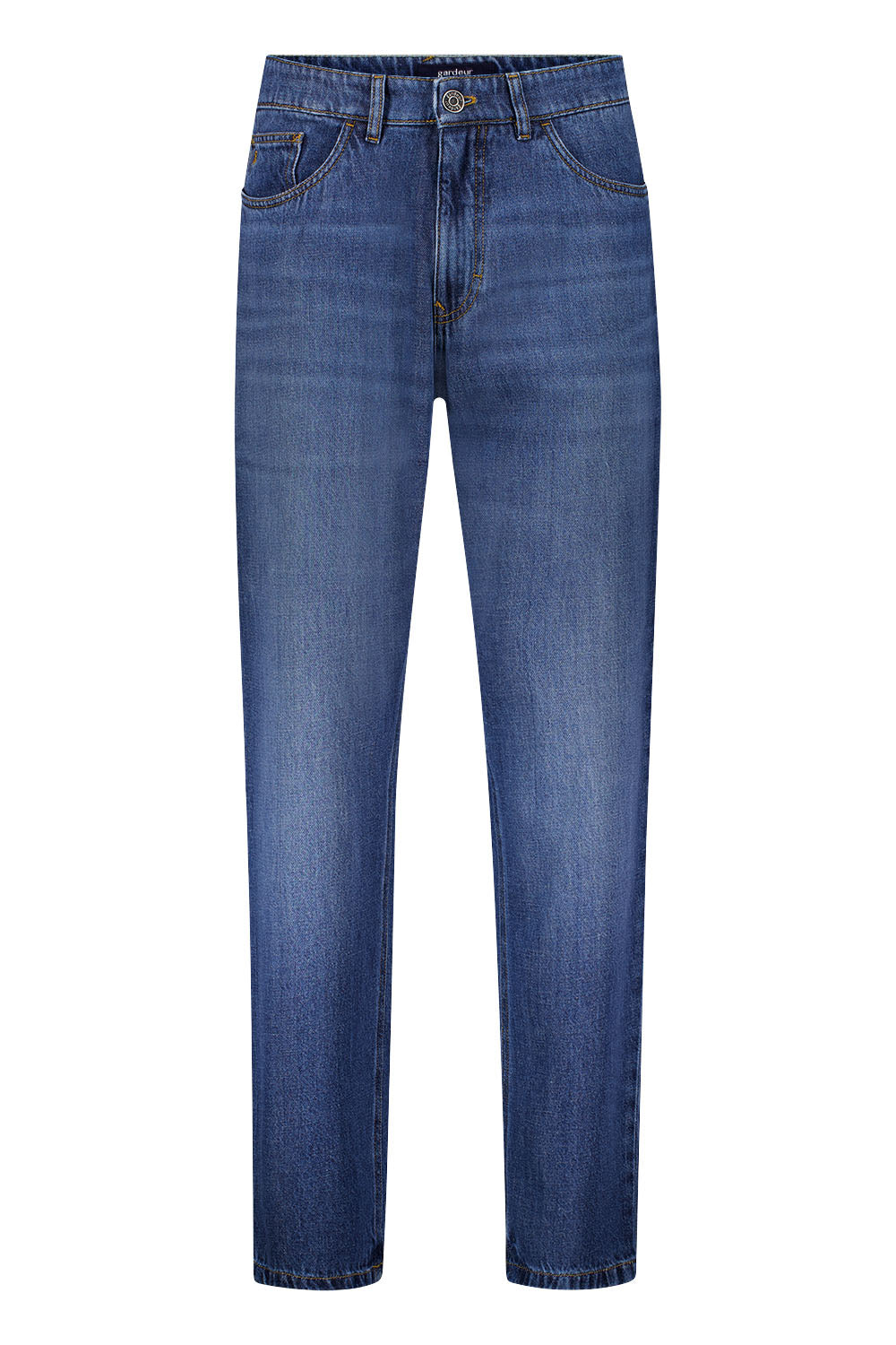 Gardeur Men Herren Hose LUCA - Loose Fit - LUCA-471901-7167 - stone used - Blau