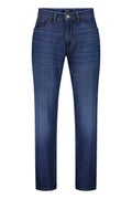 Gardeur Men Herren Hose LUCA - Loose Fit - LUCA-471901-7168 - dark stone used - Blau