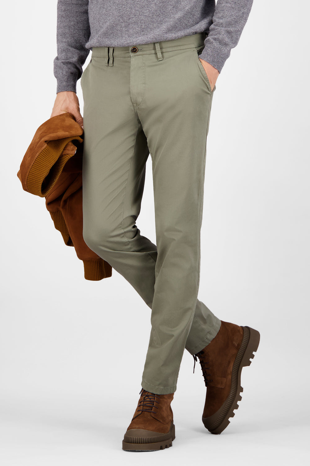 Gardeur Men Herren Hose SEVEN-1 - Slim Fit - SEVEN-1-411361-1074 - khaki - Grün