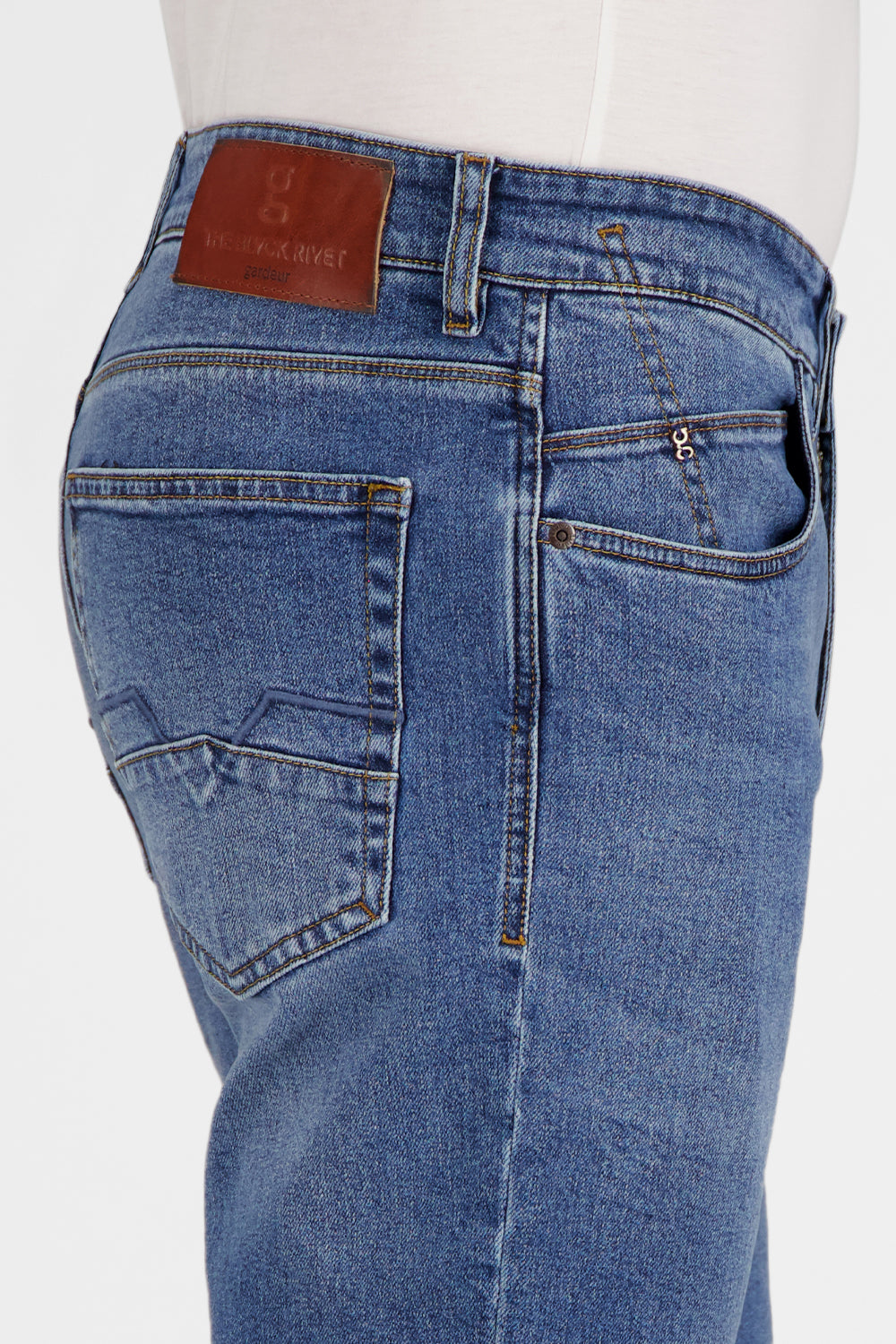 Gardeur Men Herren Hose BENNET - Modern Fit - BENNET-471021-7167 - stone used - Blau