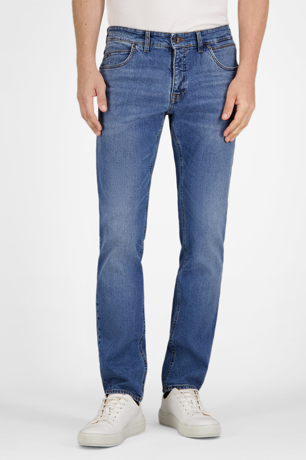 Gardeur Men Herren Hose BENNET - Modern Fit - BENNET-471021-7167 - stone used - Blau