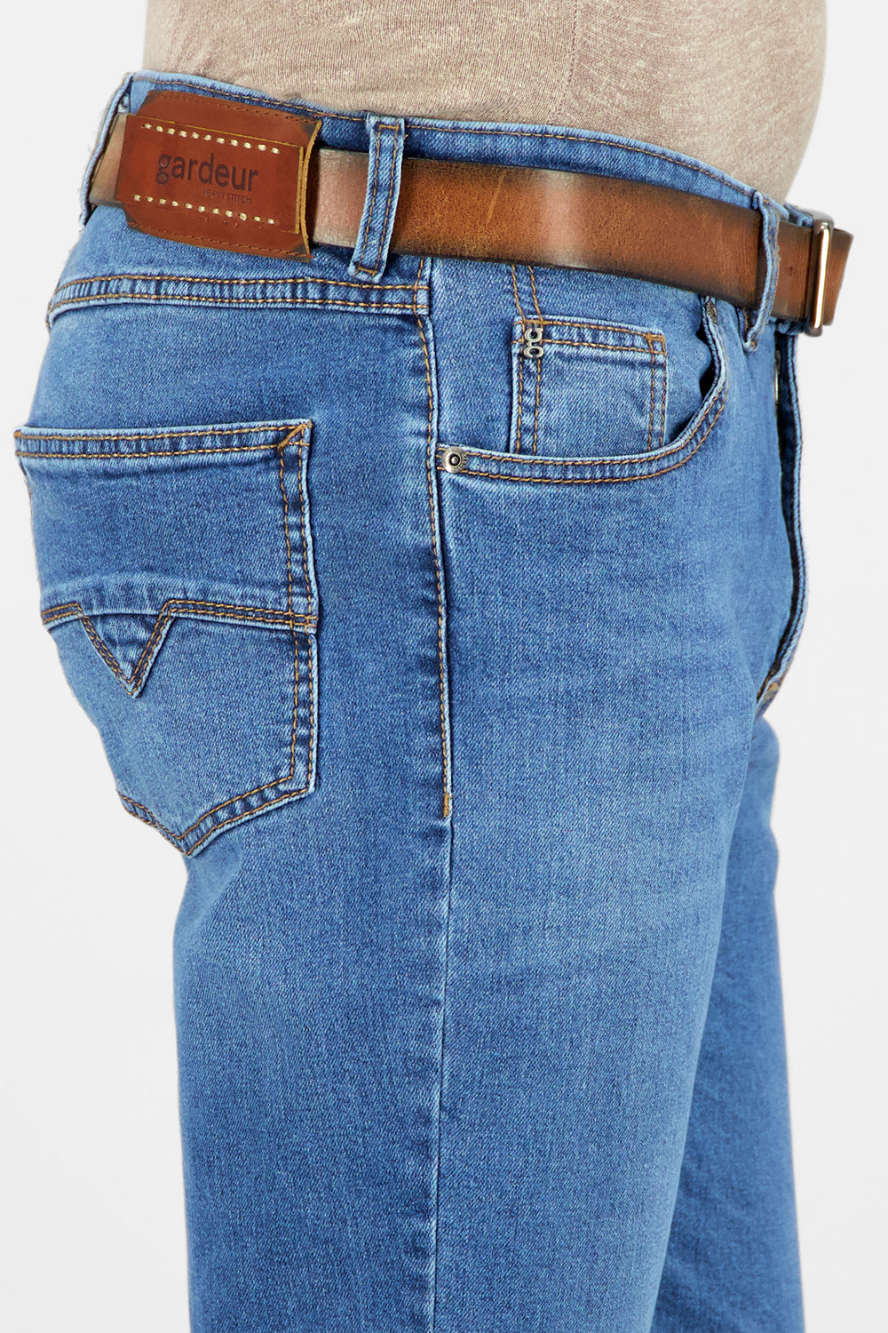 Gardeur Men Herren Hose NEO - Regular Fit - NEO-471221-7167 - stone used - Blau