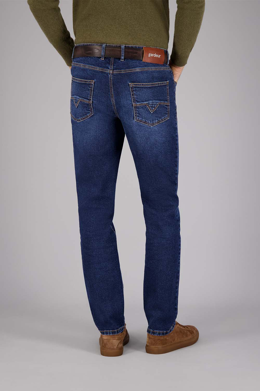 Gardeur Men Herren Hose NEO - Regular Fit - NEO-471221-7168 - dark stone used - Blau