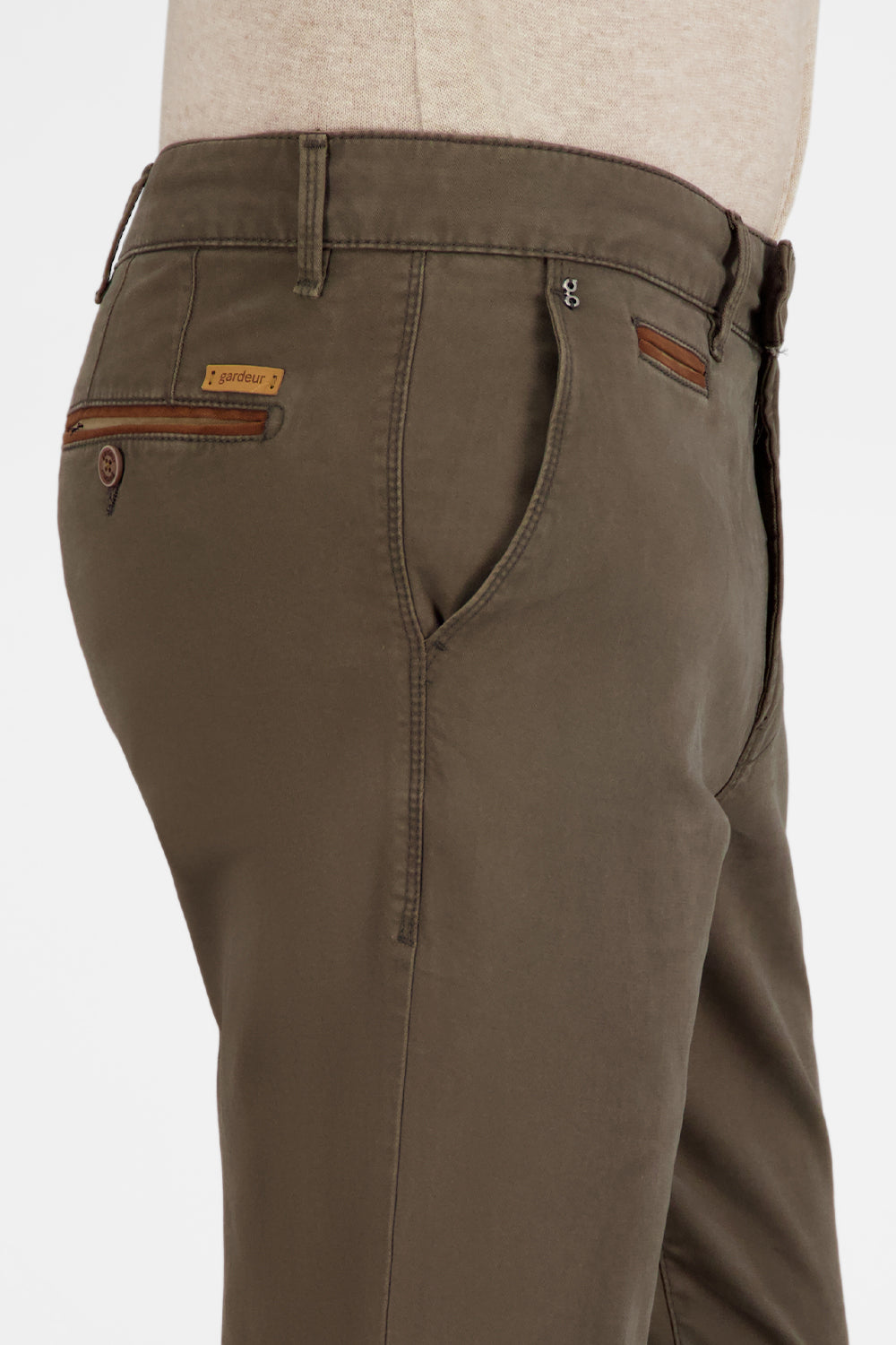 Gardeur Men Herren Hose BENNY-3 - Modern Fit - BENNY-3-418861-1074 - khaki - Grün