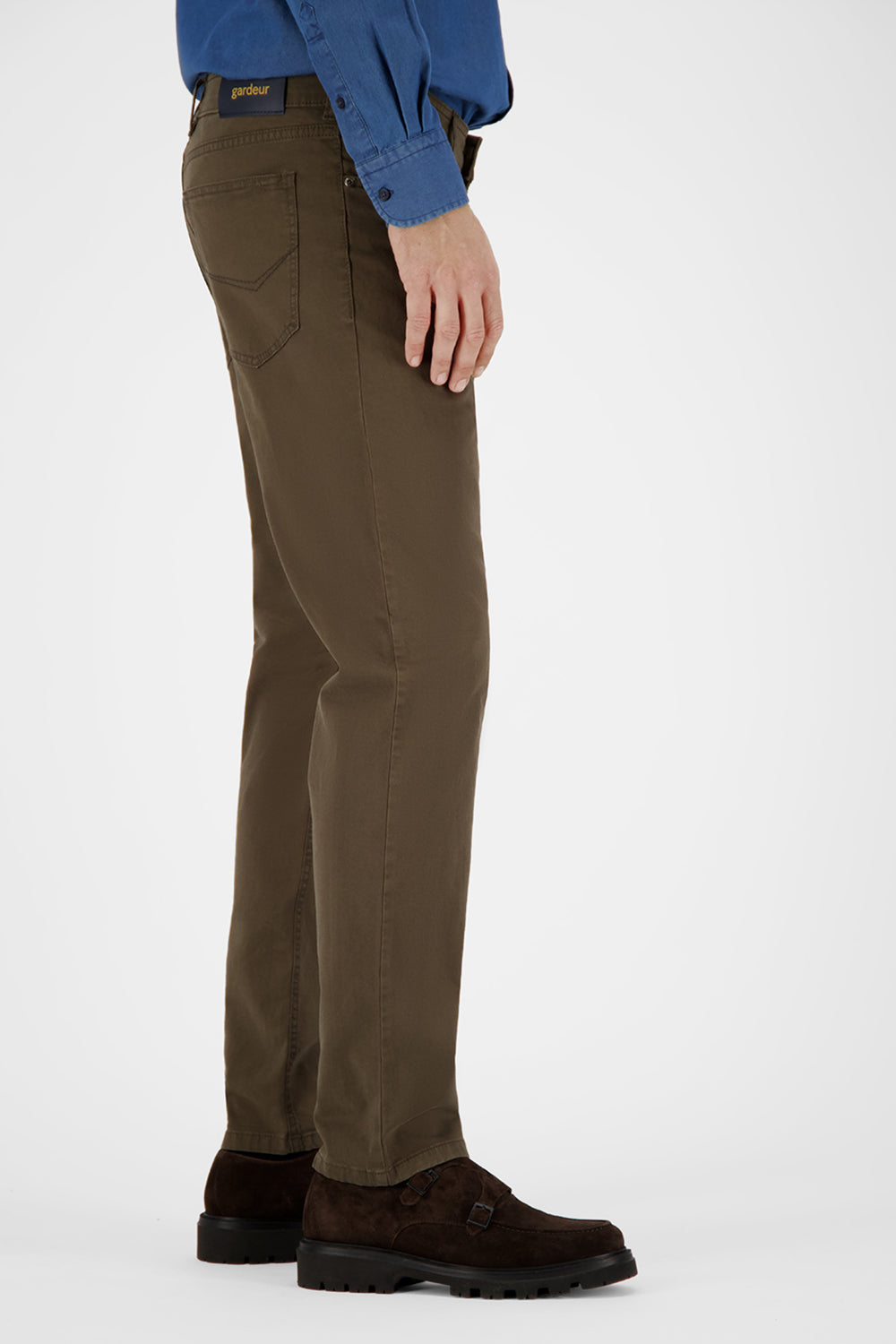 Gardeur Men Herren Hose BILL-3 - Modern Fit - BILL-3-418861-1074 - khaki - Grün