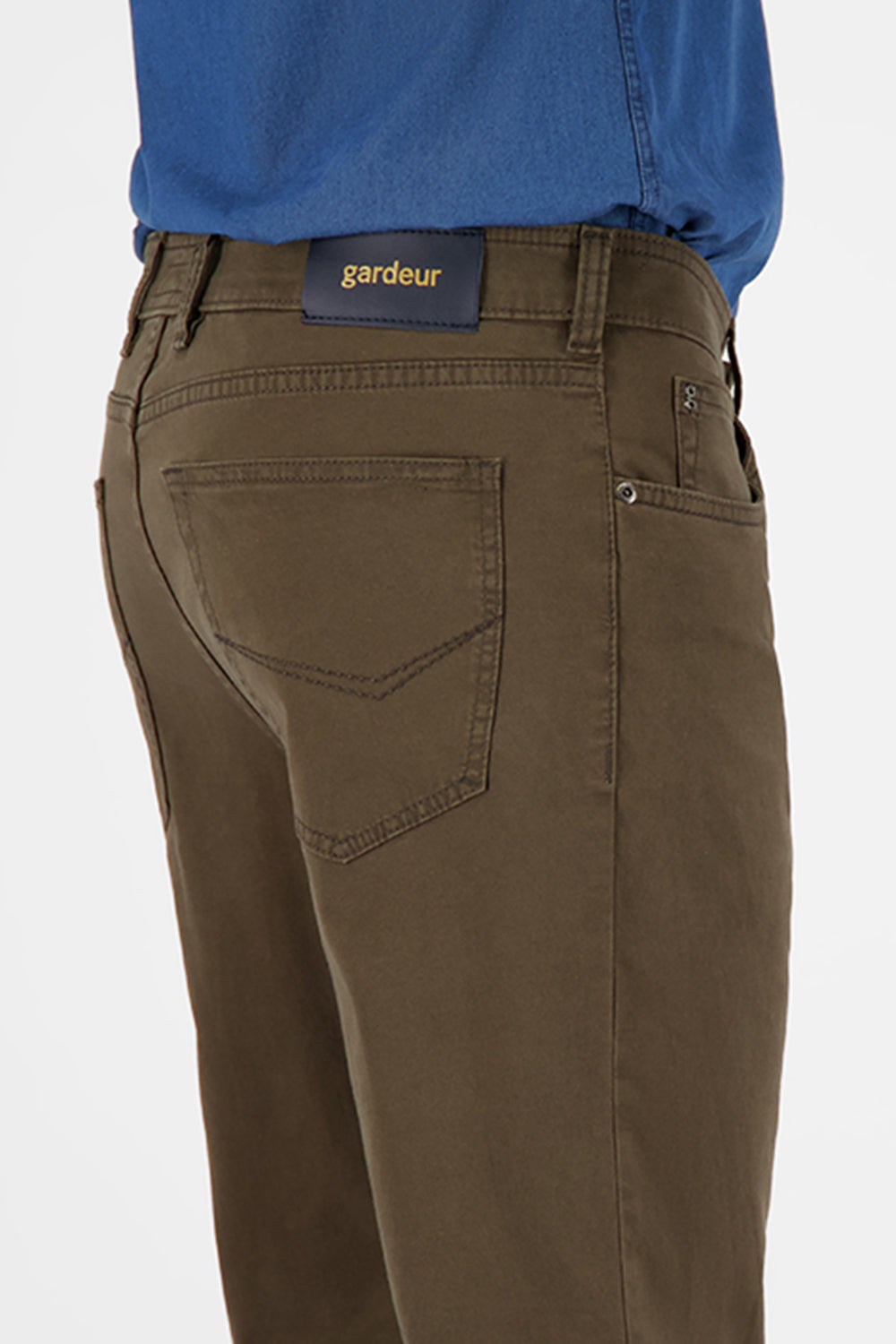 Gardeur Men Herren Hose BILL-3 - Modern Fit - BILL-3-418861-1074 - khaki - Grün