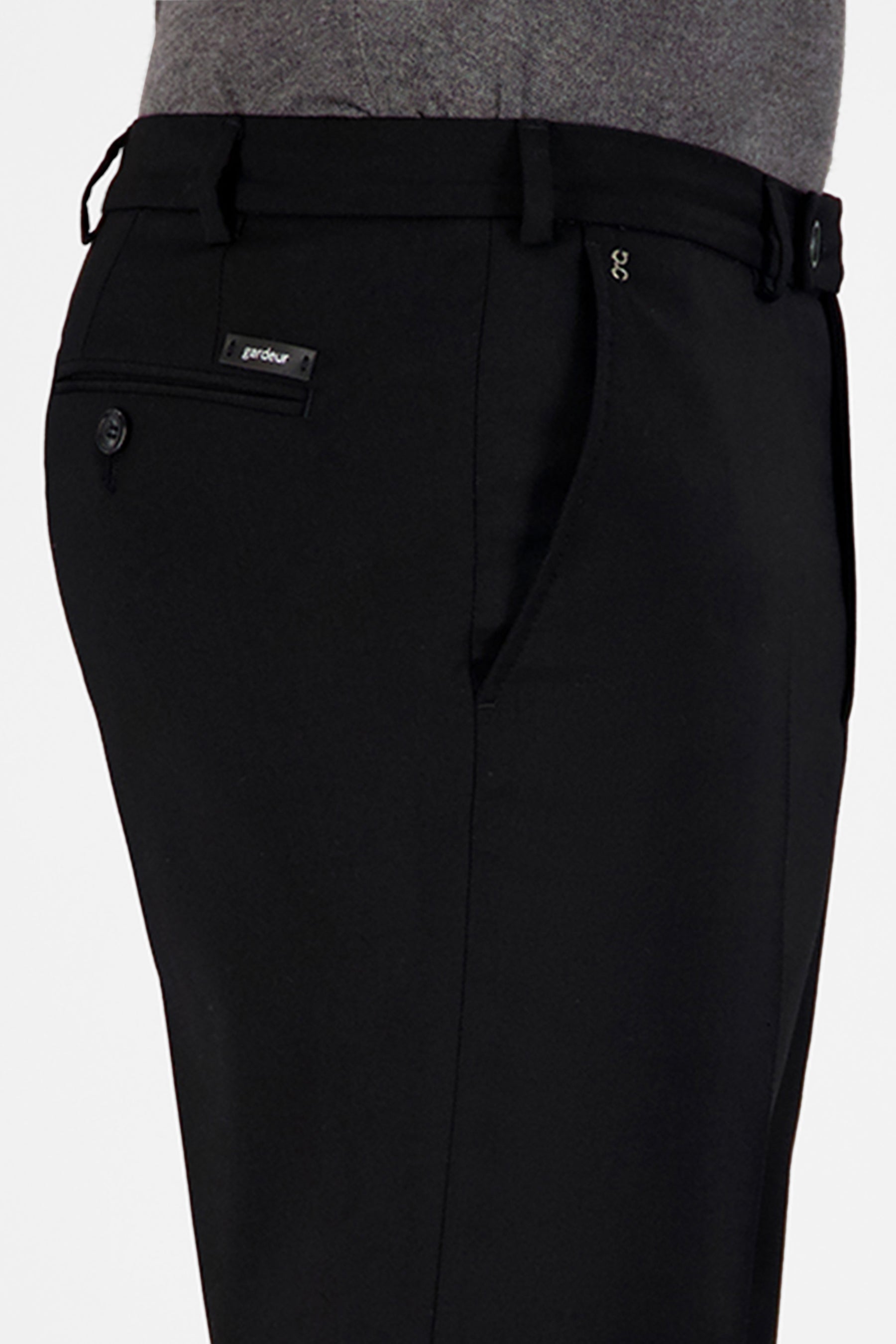 Gardeur Men Herren Hose BARDO-5 - Modern Fit - BARDO-5-110311-1099 - schwarz - Schwarz