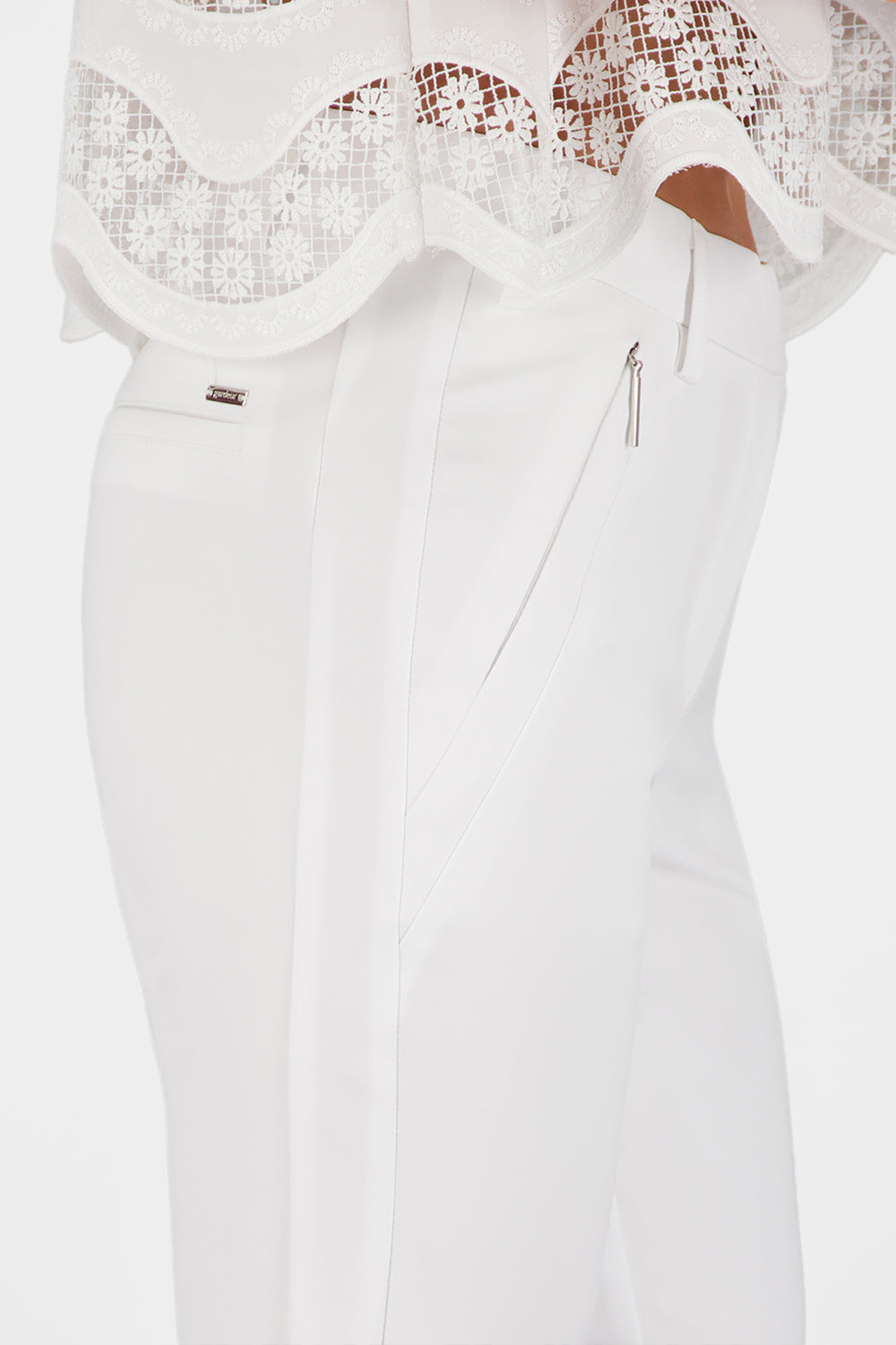 Gardeur Women Damen Hose ZENE57 - Slim - ZENE57-602471-1001 - weiss - Weiß