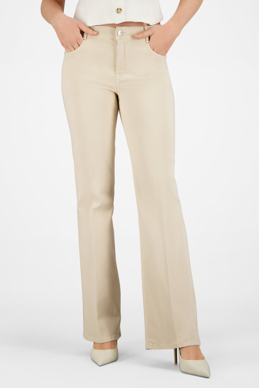 Gardeur Women Damen Hose ZURI126 - Slim - ZURI126-80731-1011 - hellbeige - Beige