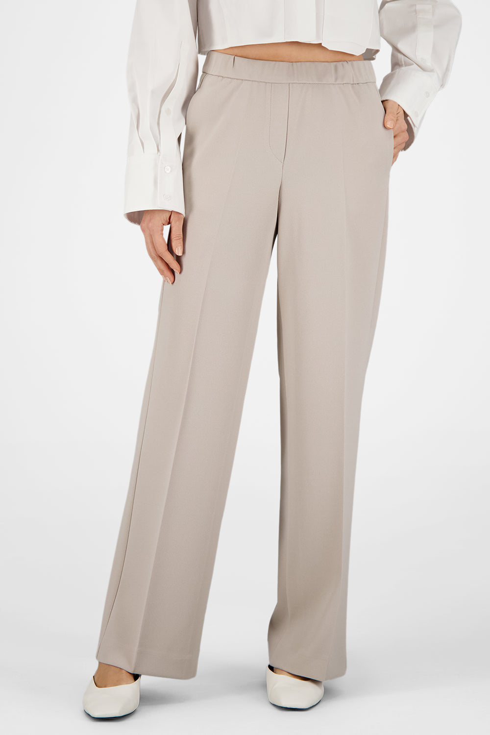 Gardeur Women Damen Hose FRANCA800 - Feminine Fit - FRANCA800-601371-1012 - hellbeige - Grau