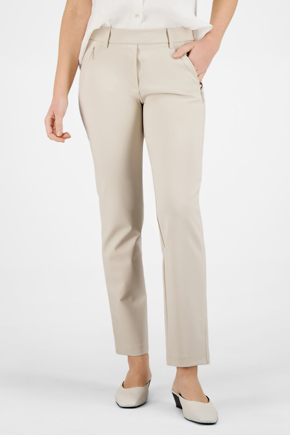 Gardeur Women Damen Hose ZENE57 - Slim - ZENE57-602471-1013 - sand - Beige