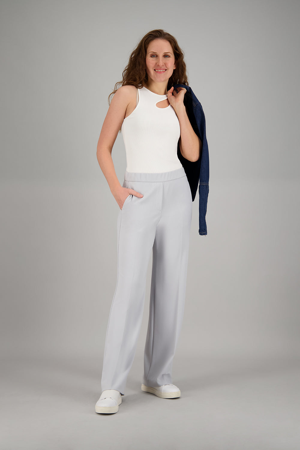 Gardeur Women Damen Hose FRANCA800 - Feminine Fit - FRANCA800-601371-1091 - hellgrau - Grau