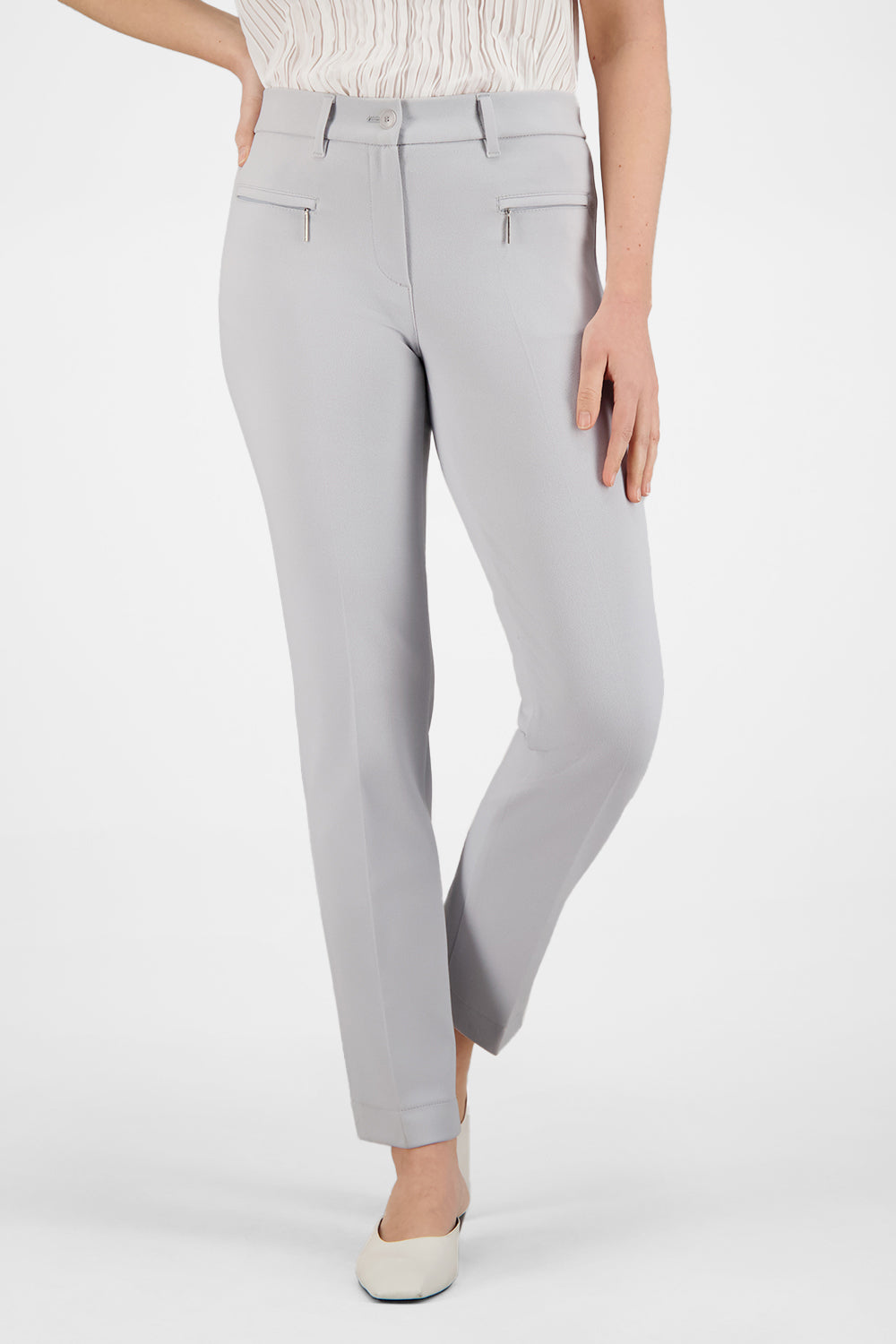 Gardeur Women Damen Hose ZENE51 - Slim Fit - ZENE51-601371-1091 - hellgrau - Grau