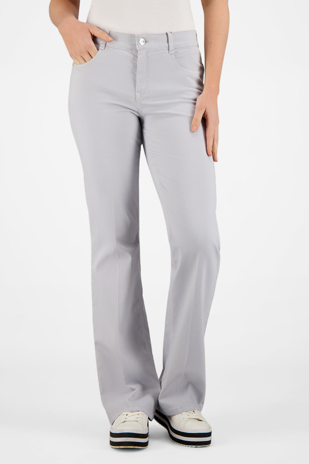 Gardeur Women Damen Hose ZURI126 - Slim - ZURI126-80951-1091 - hellgrau - Grau