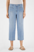 Gardeur Women Damen Hose FELIZA1 - Feminine - FELIZA1-670471-7165 - bleach used - Blau