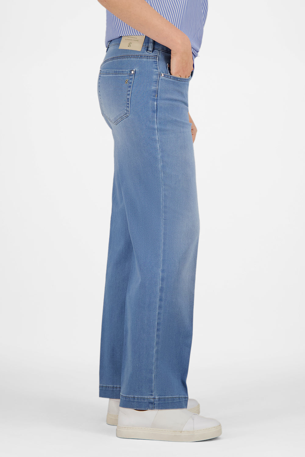 Gardeur Women Damen Hose FELIZA7 - Feminine - FELIZA7-670721-7165 - bleach used - Blau