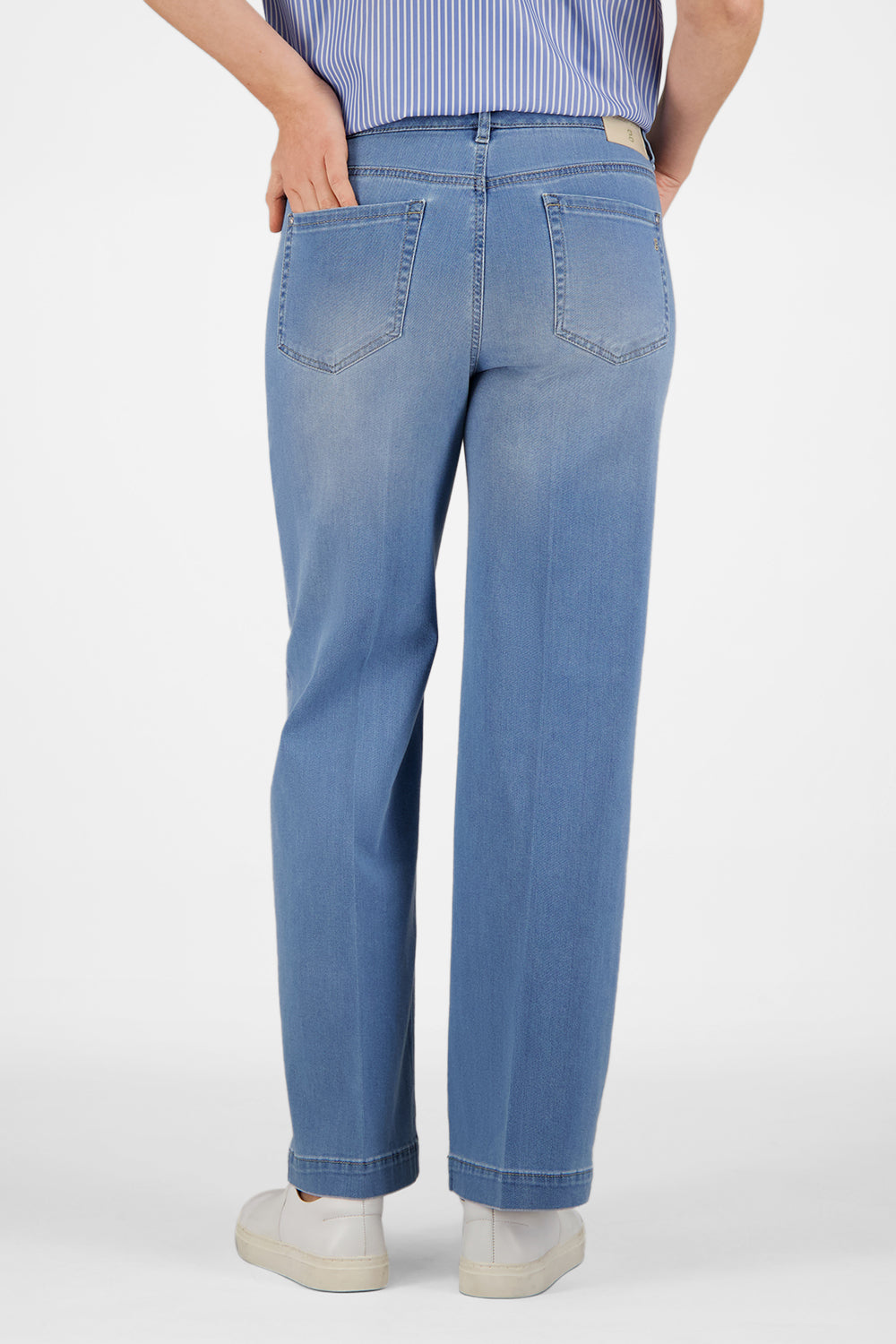 Gardeur Women Damen Hose FELIZA7 - Feminine - FELIZA7-670721-7165 - bleach used - Blau