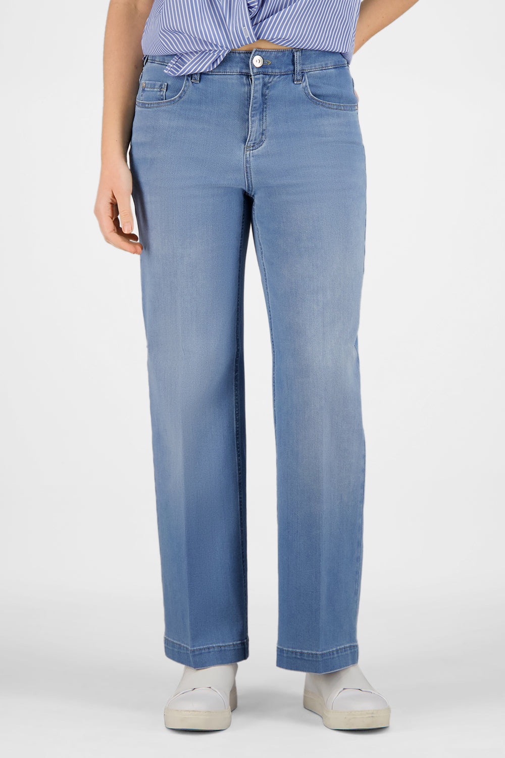 Gardeur Women Damen Hose FELIZA7 - Feminine - FELIZA7-670721-7165 - bleach used - Blau