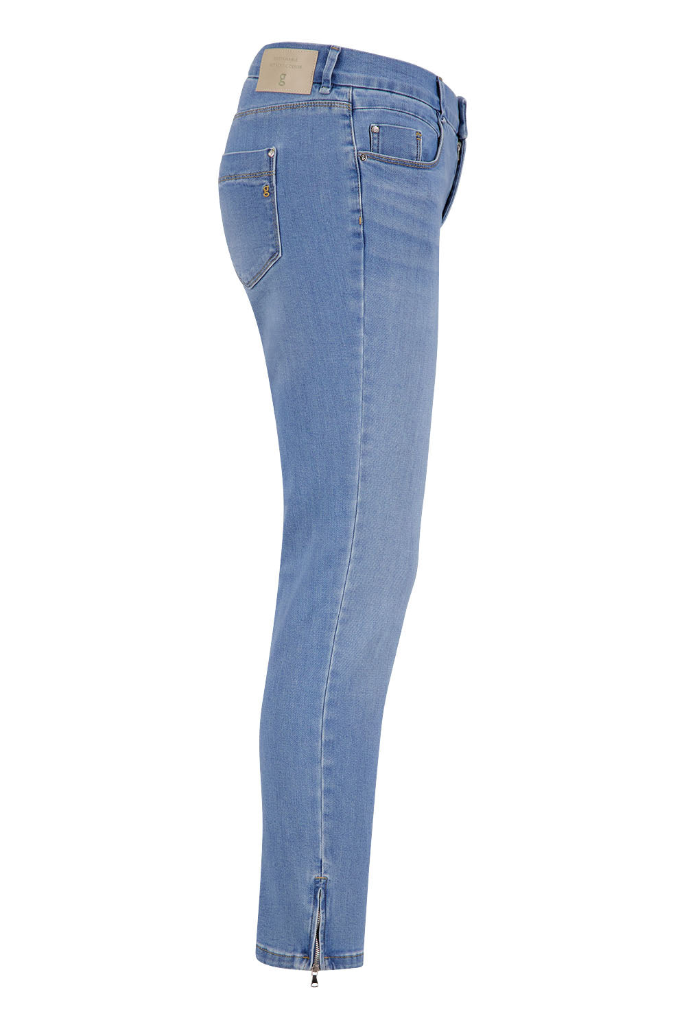 Gardeur Women Damen Hose ZURI121 - Slim - ZURI121-670721-7165 - bleach used - Blau