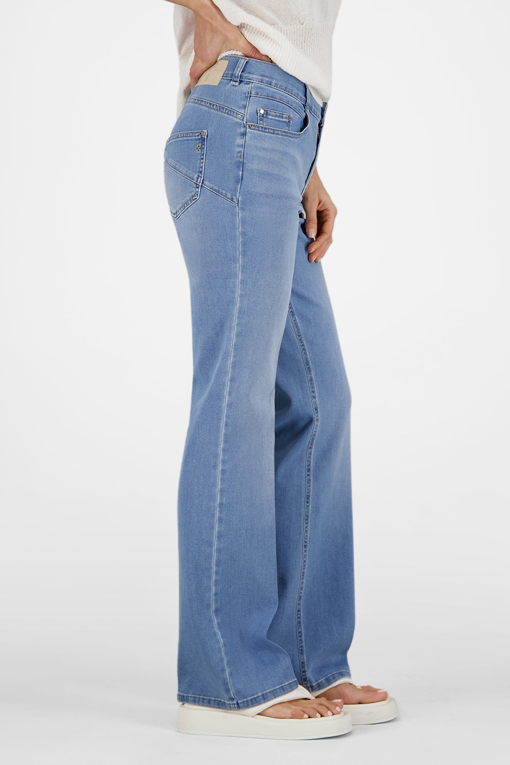 Gardeur Women Damen Hose ZURI126 - Slim Fit - ZURI126-670721-7165 - bleach used - Blau