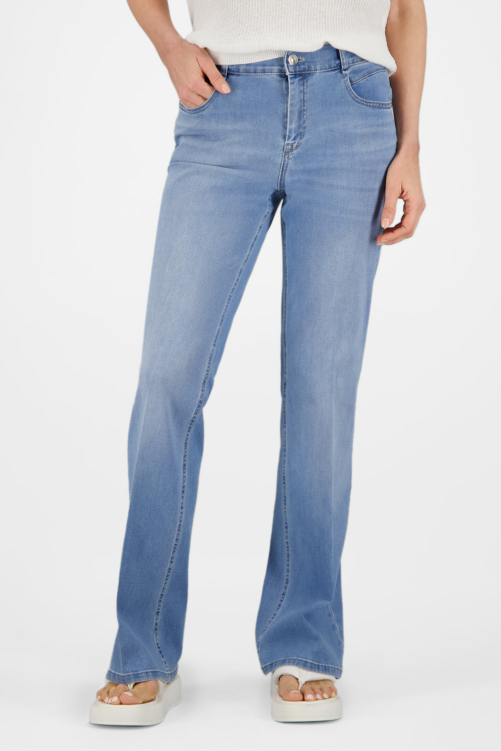 Gardeur Women Damen Hose ZURI126 - Slim Fit - ZURI126-670721-7165 - bleach used - Blau