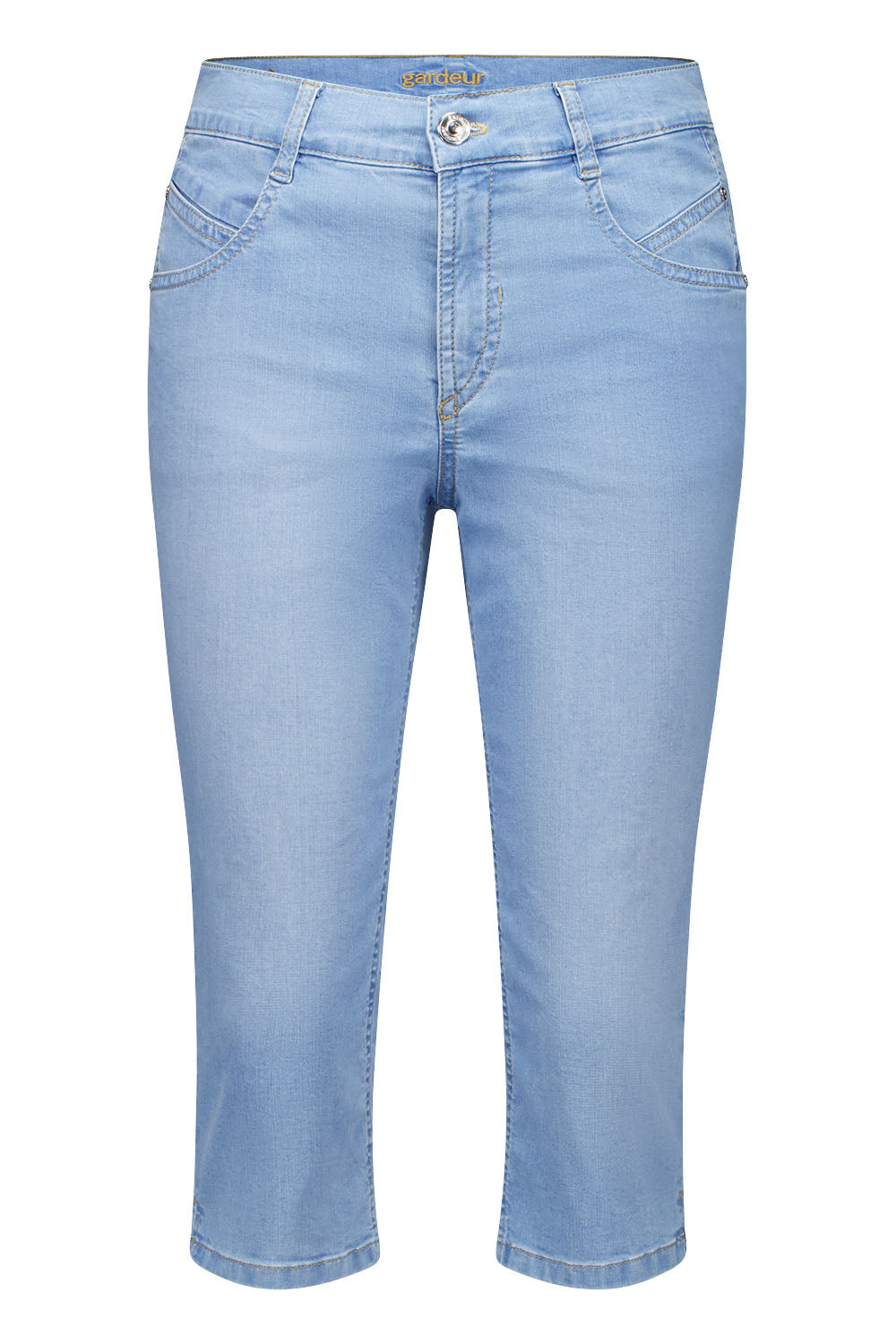 Gardeur Women Damen Hose ZURI129 - Slim - ZURI129-670471-7165 - bleach used - Blau