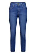 Gardeur Women Damen Hose ZURI128 - Slim - ZURI128-670471-7167 - stone used - Blau