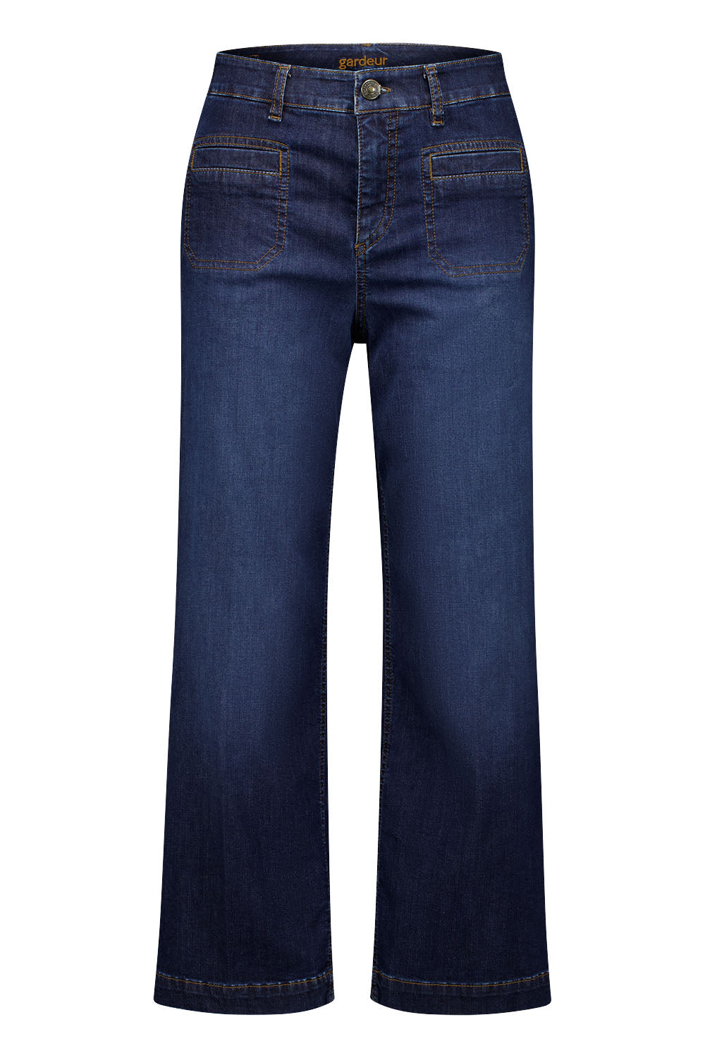 Gardeur Women Damen Hose FELIZA1 - Feminine - FELIZA1-670471-7168 - dark stone used - Blau