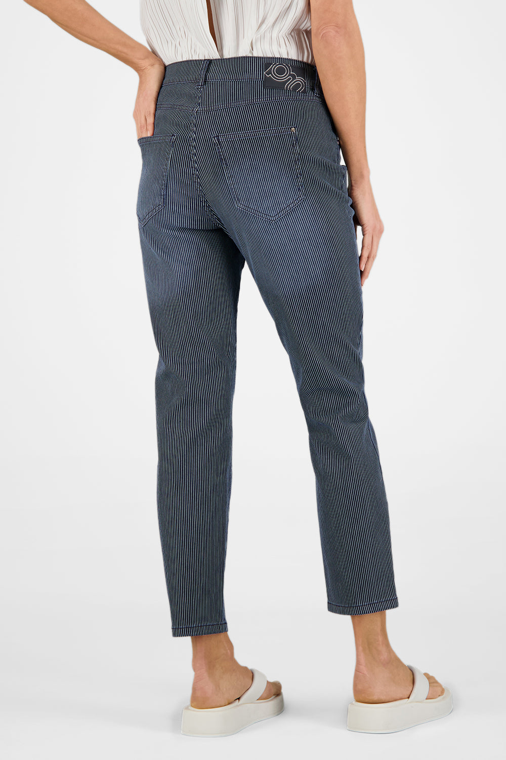Gardeur Women Damen Hose ZURI128 - Slim - ZURI128-621951-7169 - dark rinse used - Schwarz